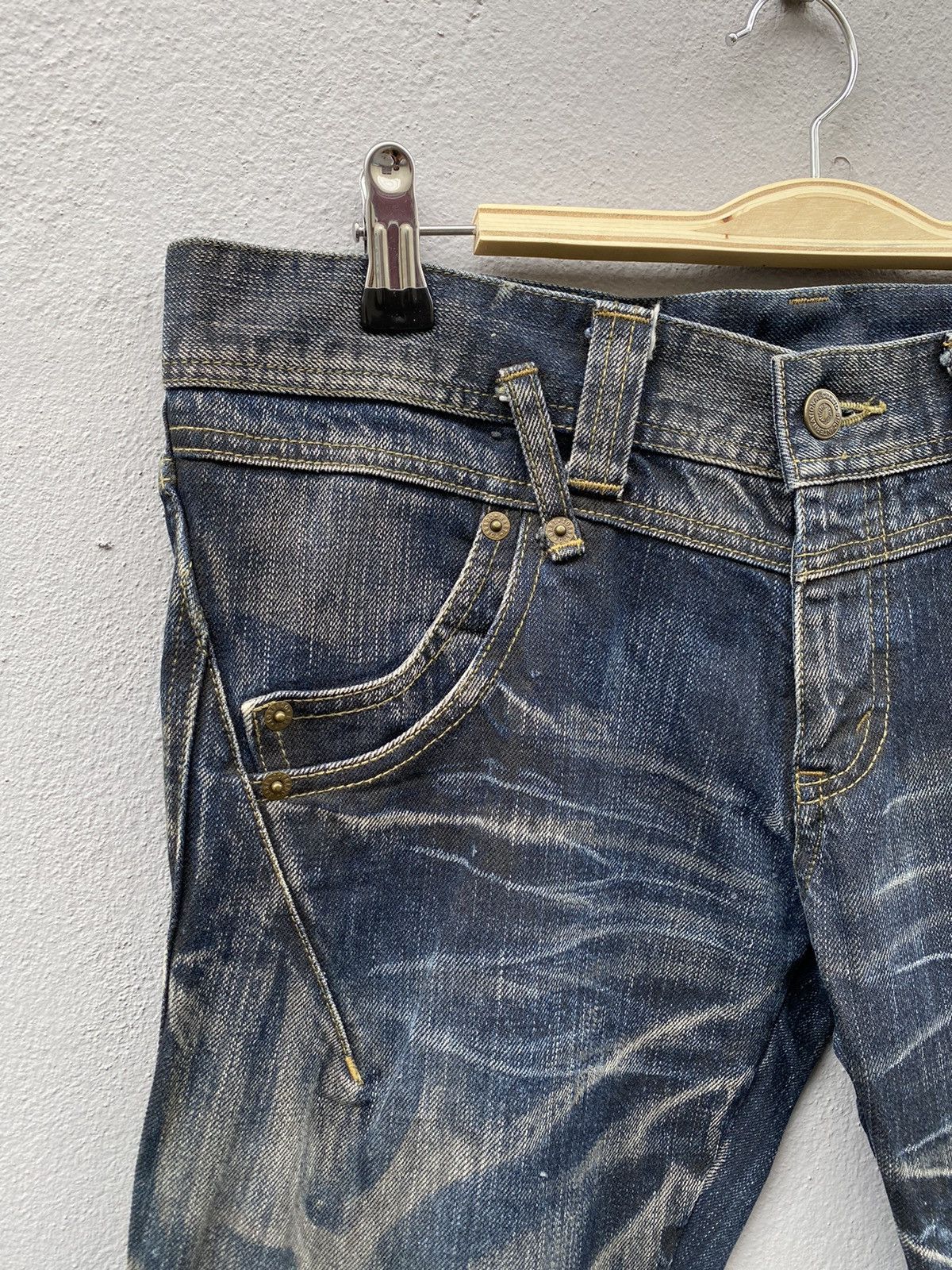 Tornado Mart 💥RARE💥Tornado Mart Japan Waxed Double Waist Denim Size US 34 / EU 50 - 5 Thumbnail