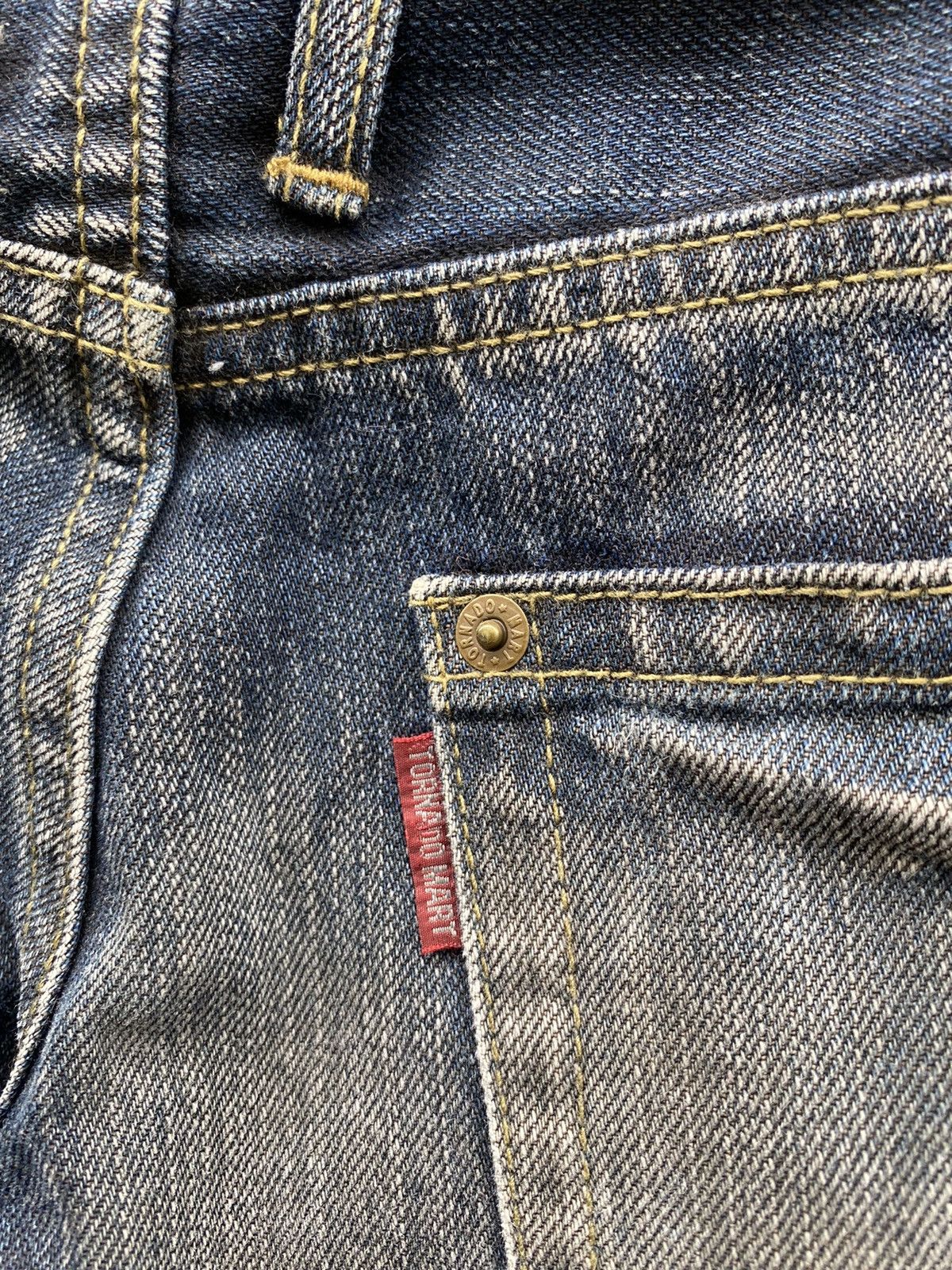 Tornado Mart 💥RARE💥Tornado Mart Japan Waxed Double Waist Denim Size US 34 / EU 50 - 13 Thumbnail