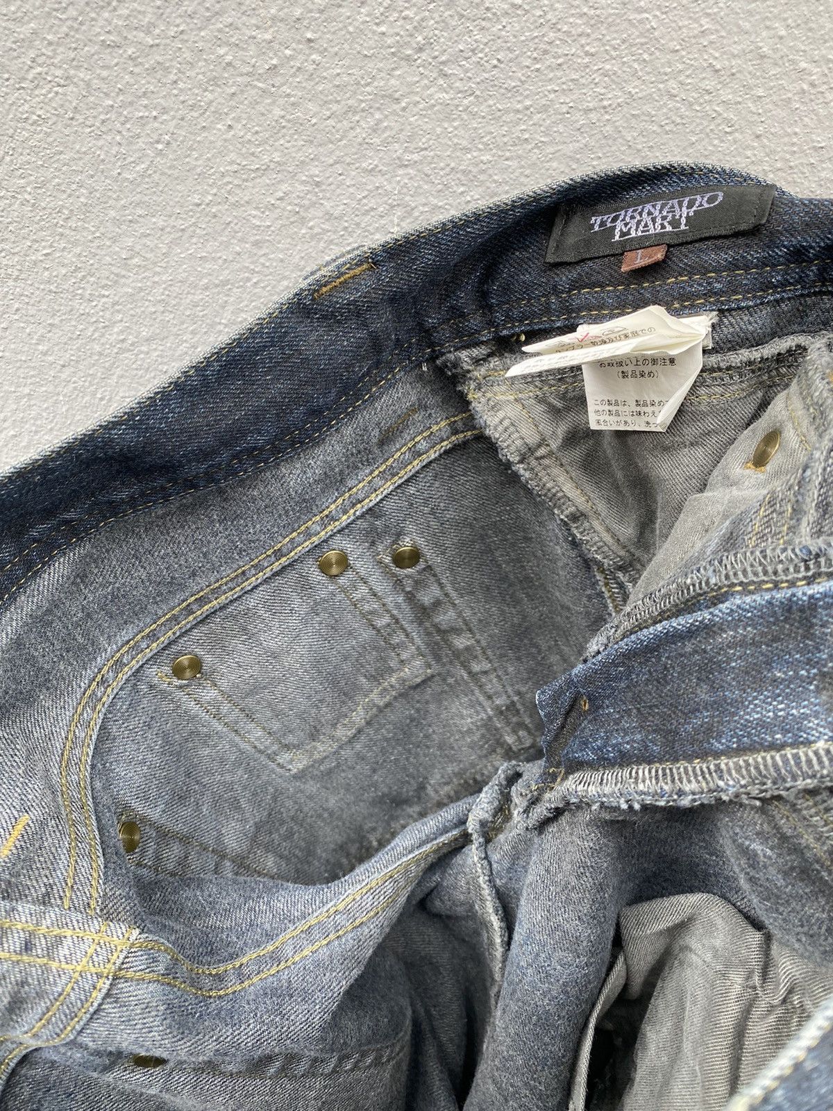 Tornado Mart 💥RARE💥Tornado Mart Japan Waxed Double Waist Denim Size US 34 / EU 50 - 16 Thumbnail
