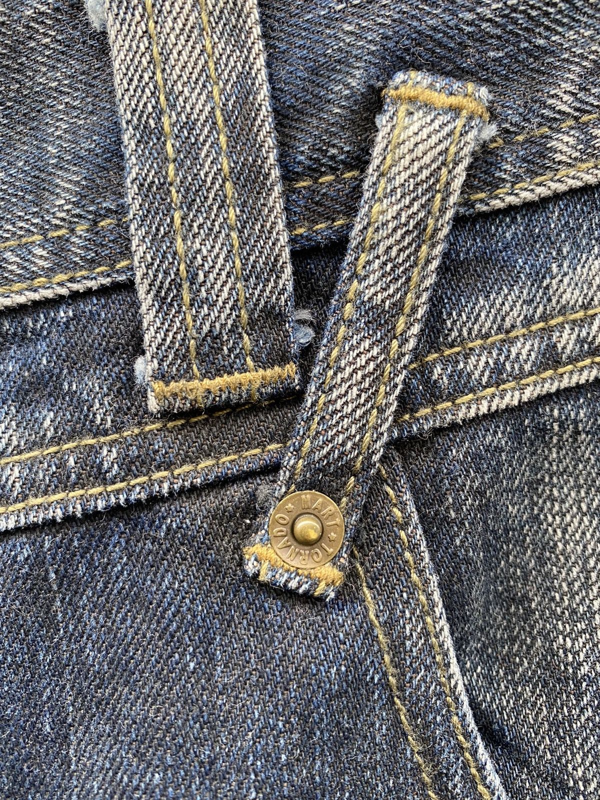 Tornado Mart 💥RARE💥Tornado Mart Japan Waxed Double Waist Denim Size US 34 / EU 50 - 9 Thumbnail