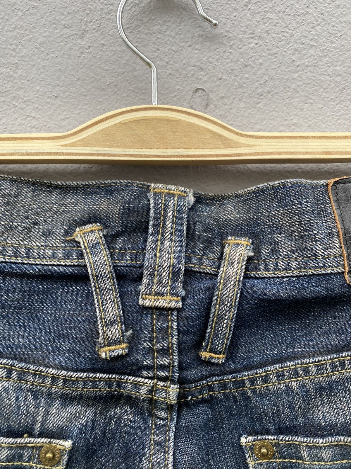 Tornado Mart 💥RARE💥Tornado Mart Japan Waxed Double Waist Denim Size US 34 / EU 50 - 12 Thumbnail