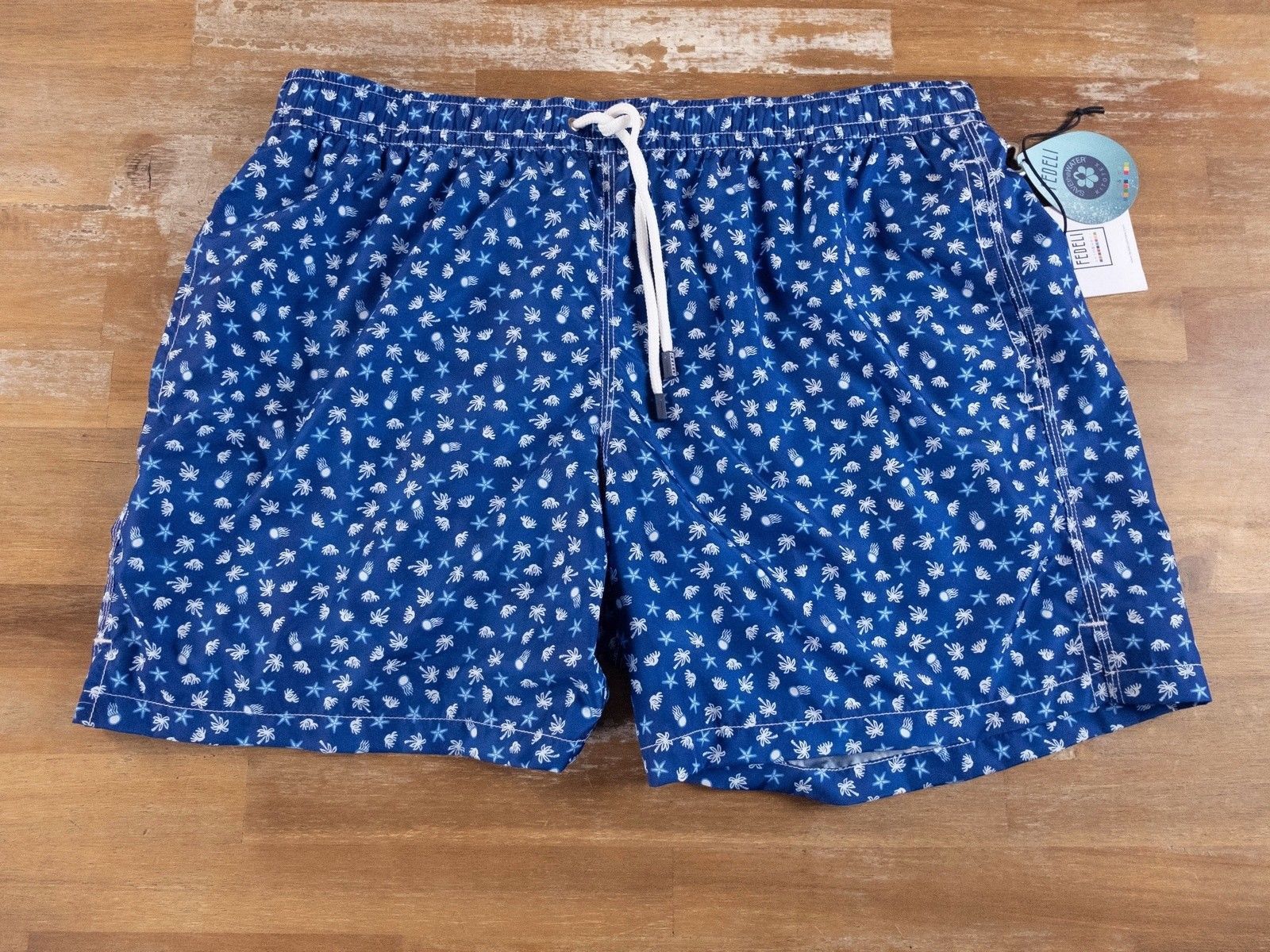 FEDELI blue swim shorts trunks authentic - XL - NWT