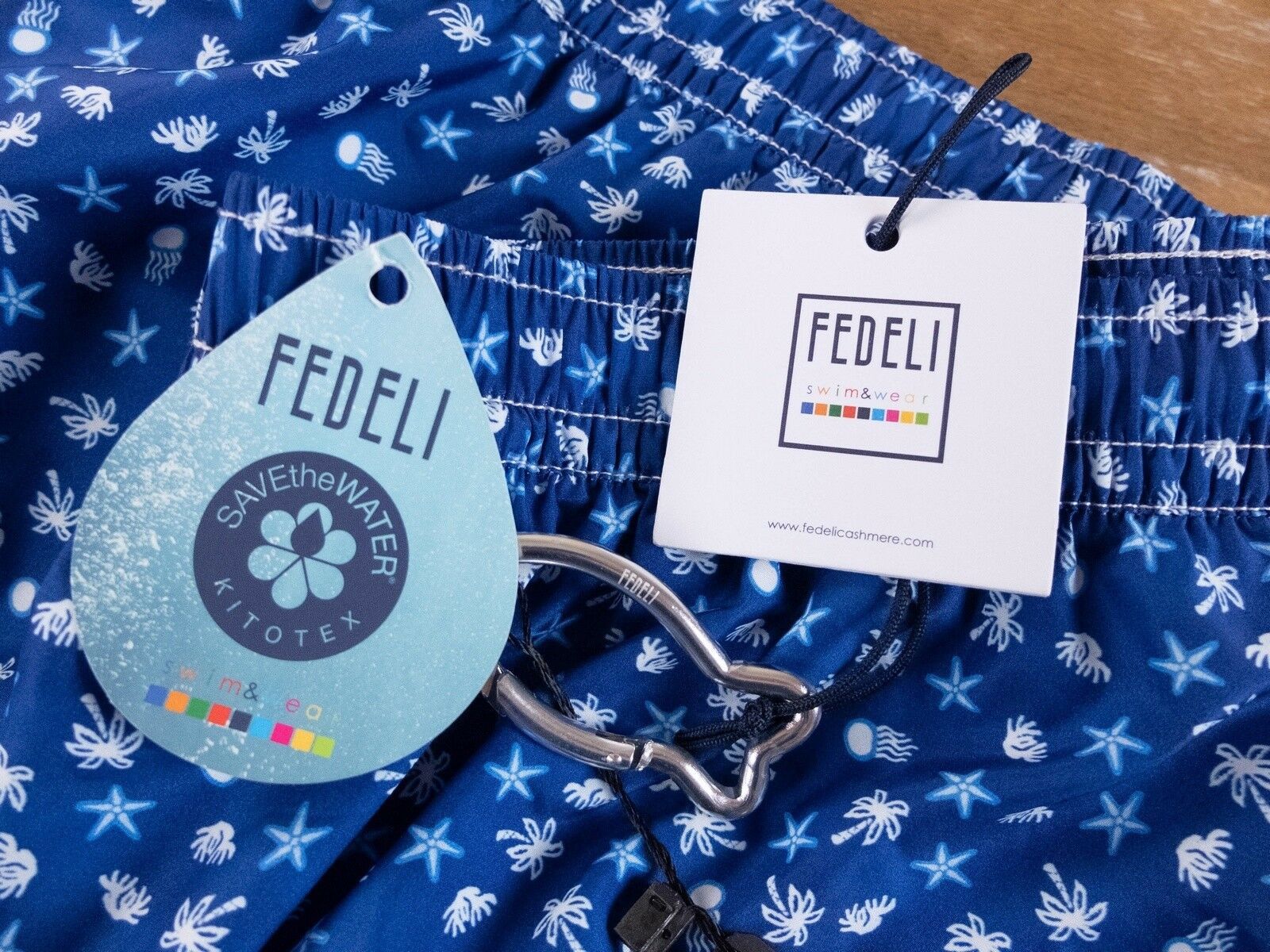 Fedeli FEDELI blue swim shorts trunks authentic - XL - NWT Size US 36 / EU 52 - 3 Thumbnail