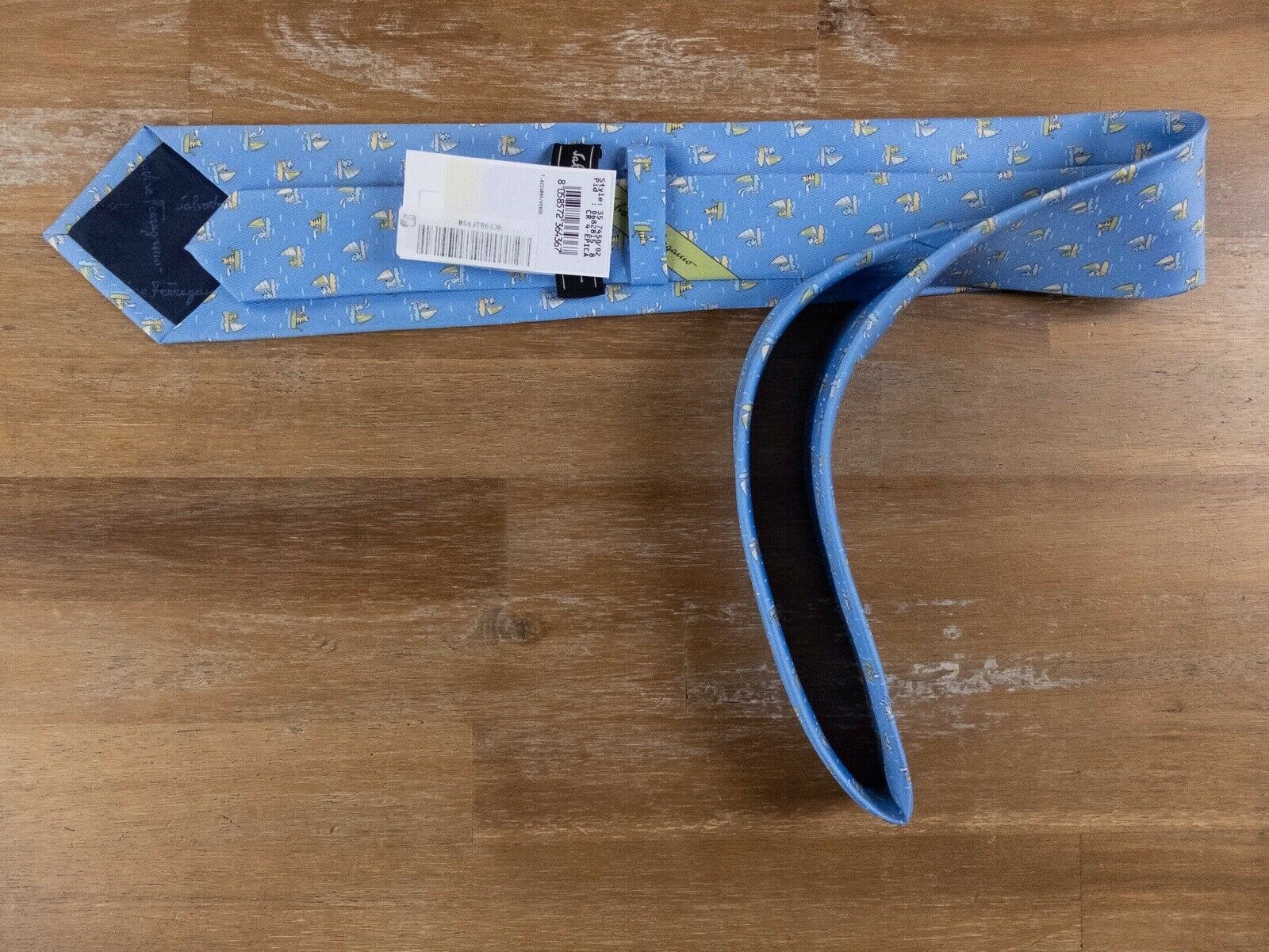 Salvatore Ferragamo SALVATORE FERRAGAMO blue animals on boat print silk tie NWT Size ONE SIZE - 2 Thumbnail