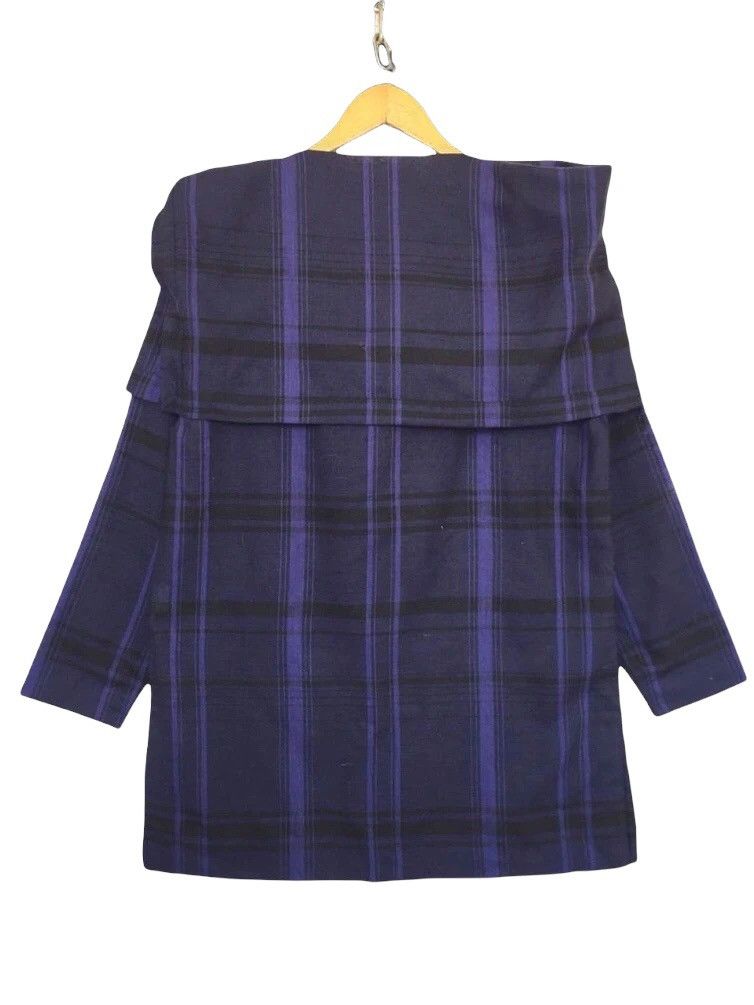 Issey Miyake 💥Final💥Issey Miyake Plantation Cowl Neck Check Shirt Size M / US 6-8 / IT 42-44 - 5 Thumbnail