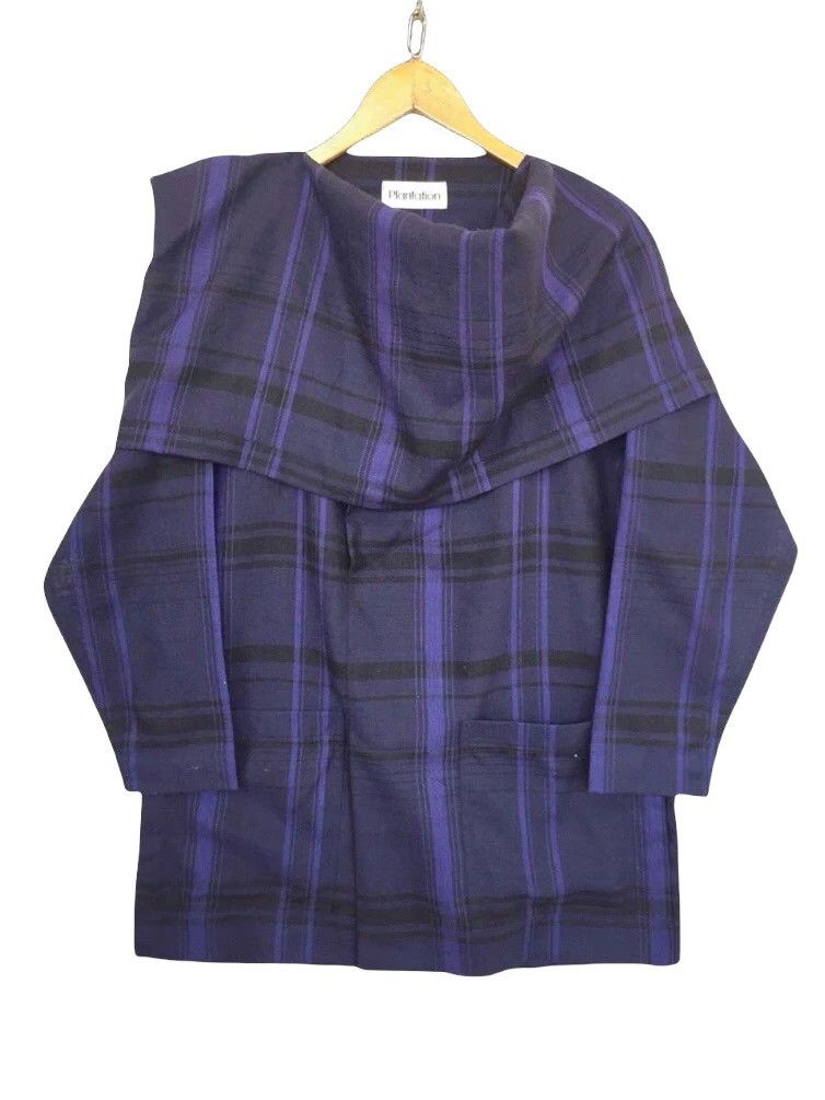 Issey Miyake 💥Final💥Issey Miyake Plantation Cowl Neck Check Shirt Size M / US 6-8 / IT 42-44 - 1 Thumbnail