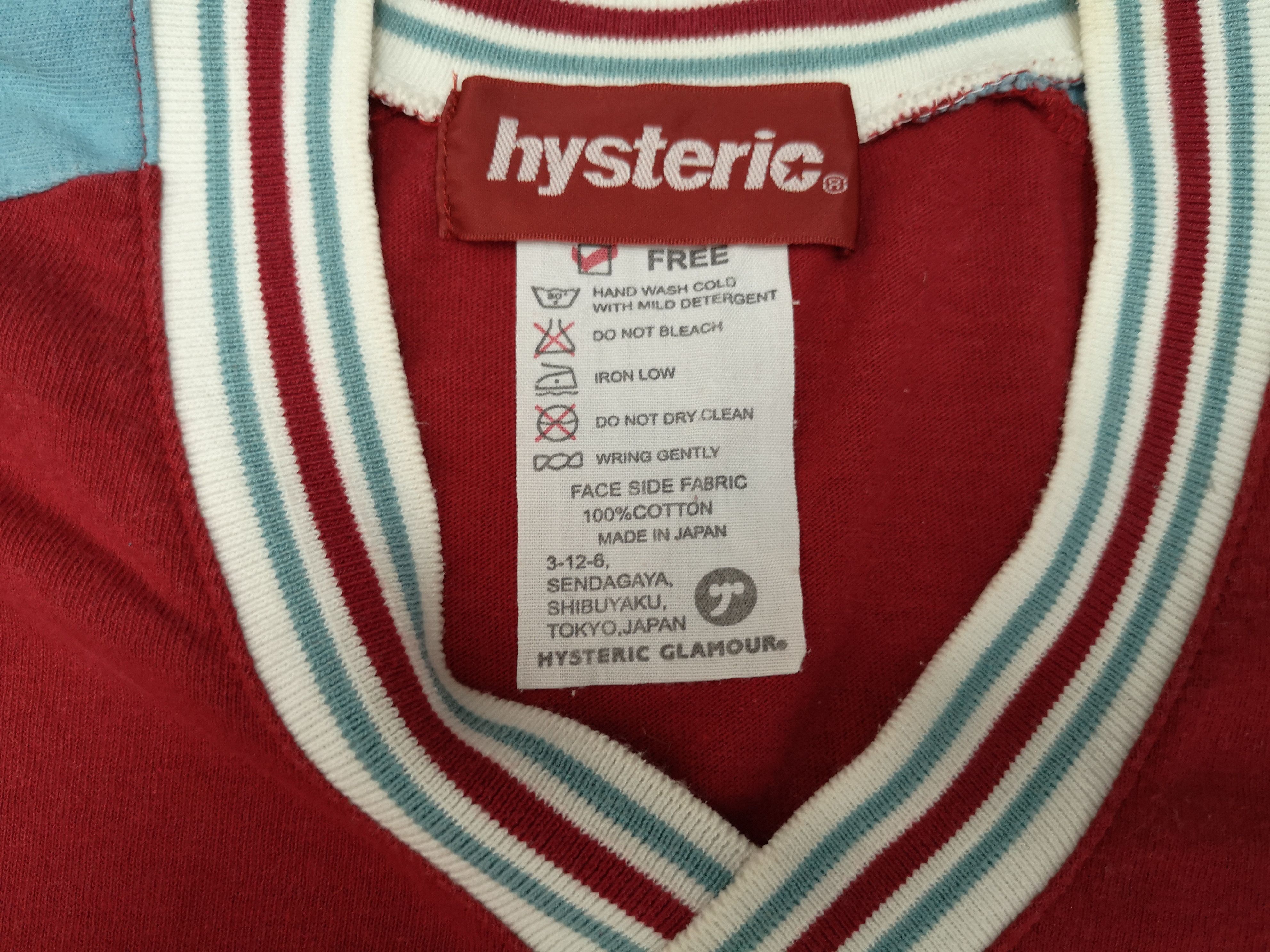 Hysteric Glamour × Japanese Brand × Vintage VINTAGE HYSTERIC GLAMOUR V NECK RINGER SHIRT Size US M / EU 48-50 / 2 - 7 Thumbnail