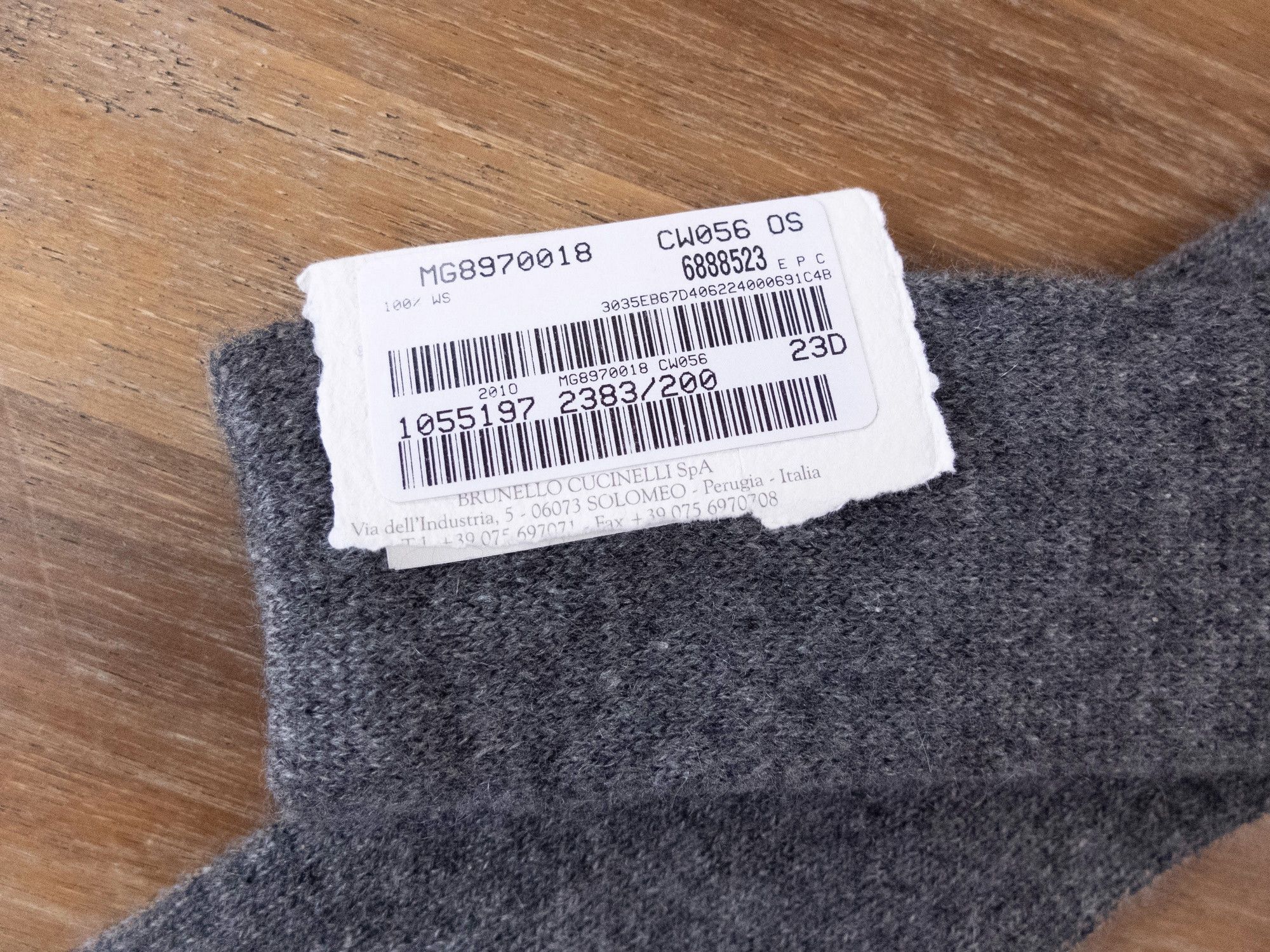 Brunello Cucinelli BRUNELLO CUCINELLI solid gray cashmere knit knitted tie Size ONE SIZE - 4 Thumbnail
