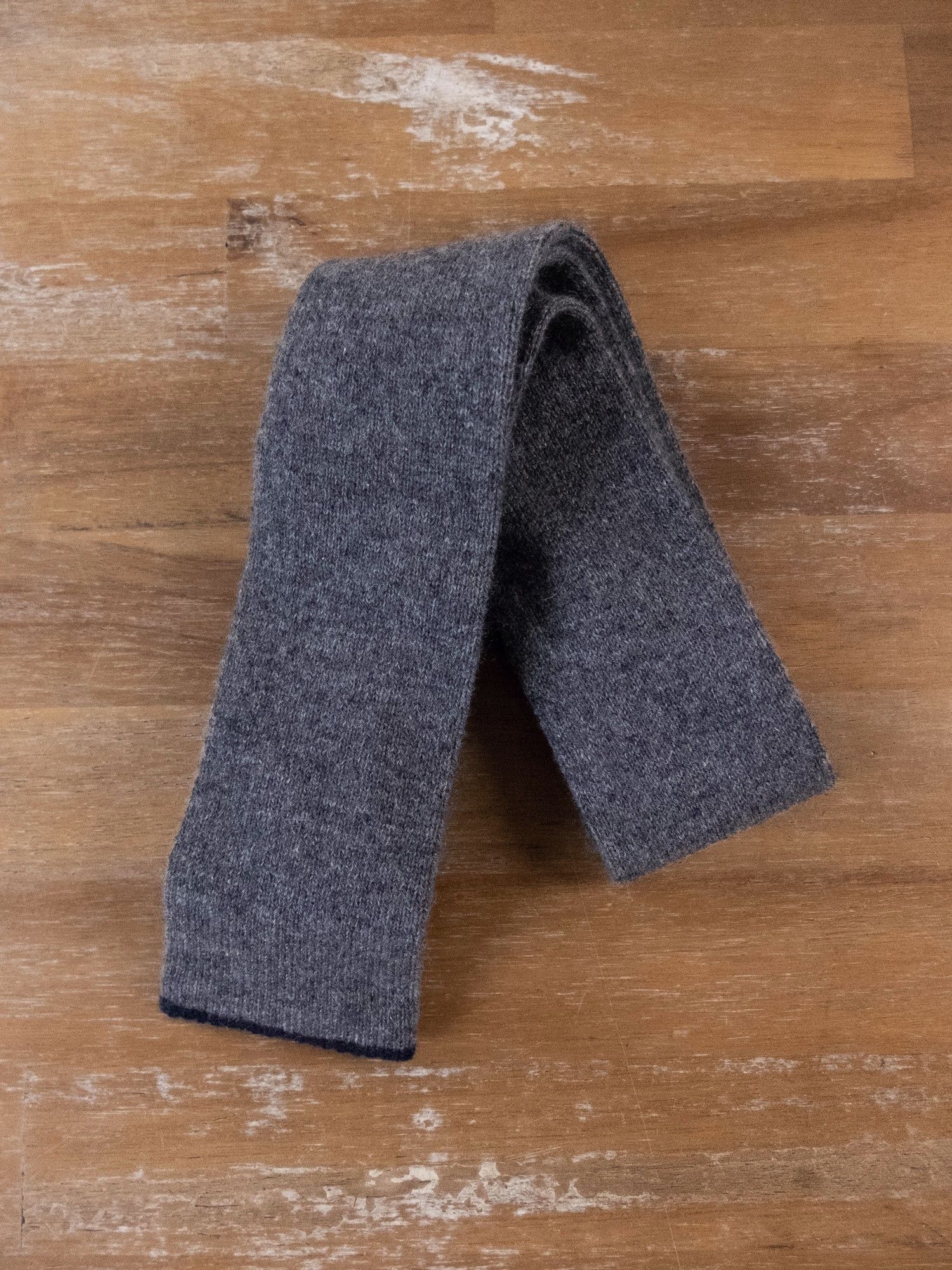 Brunello Cucinelli BRUNELLO CUCINELLI solid gray cashmere knit knitted tie Size ONE SIZE - 1 Thumbnail