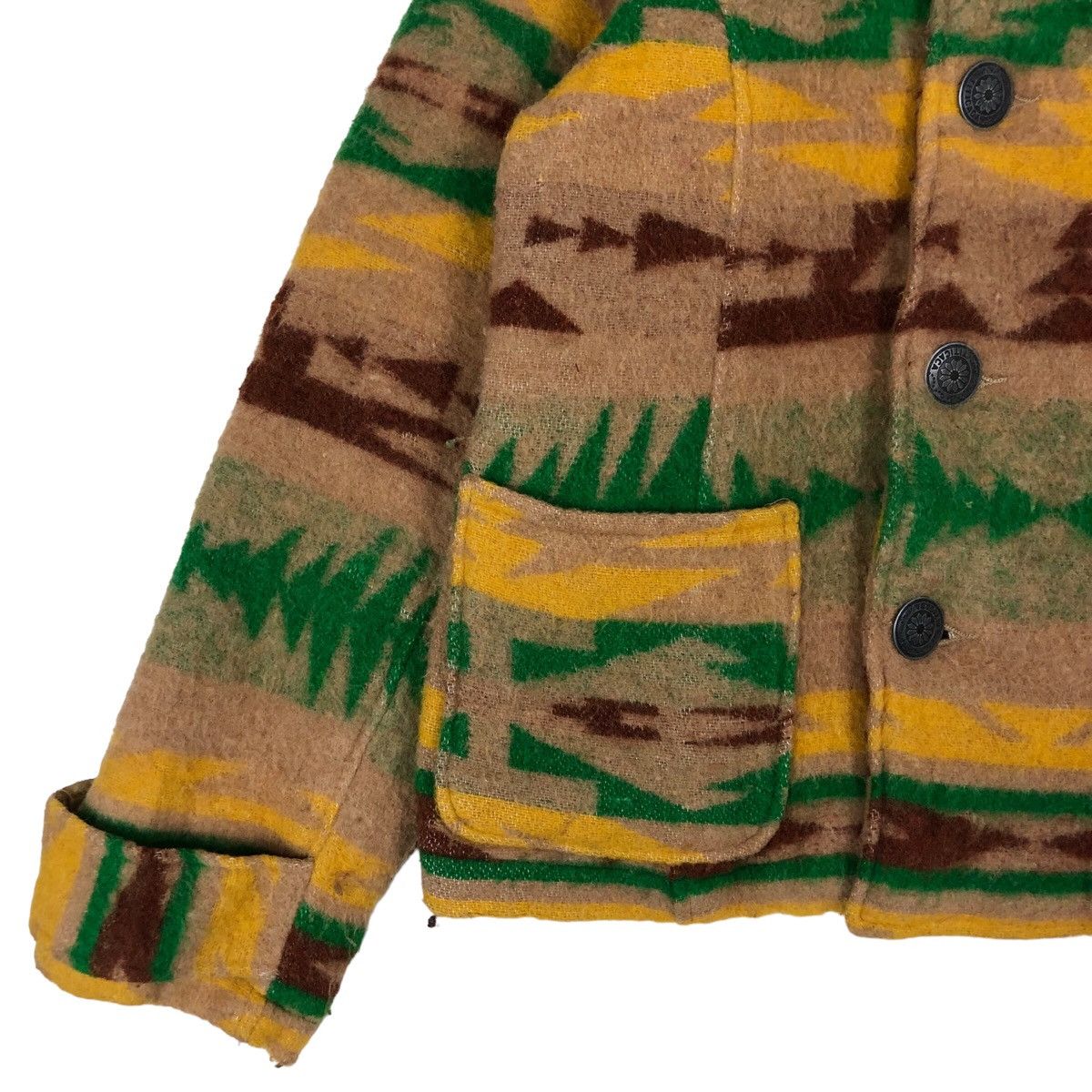 Japanese Brand Japanese Brand Navajo Allover Design Wool Hooded Jacket Size S / US 4 / IT 40 - 3 Thumbnail