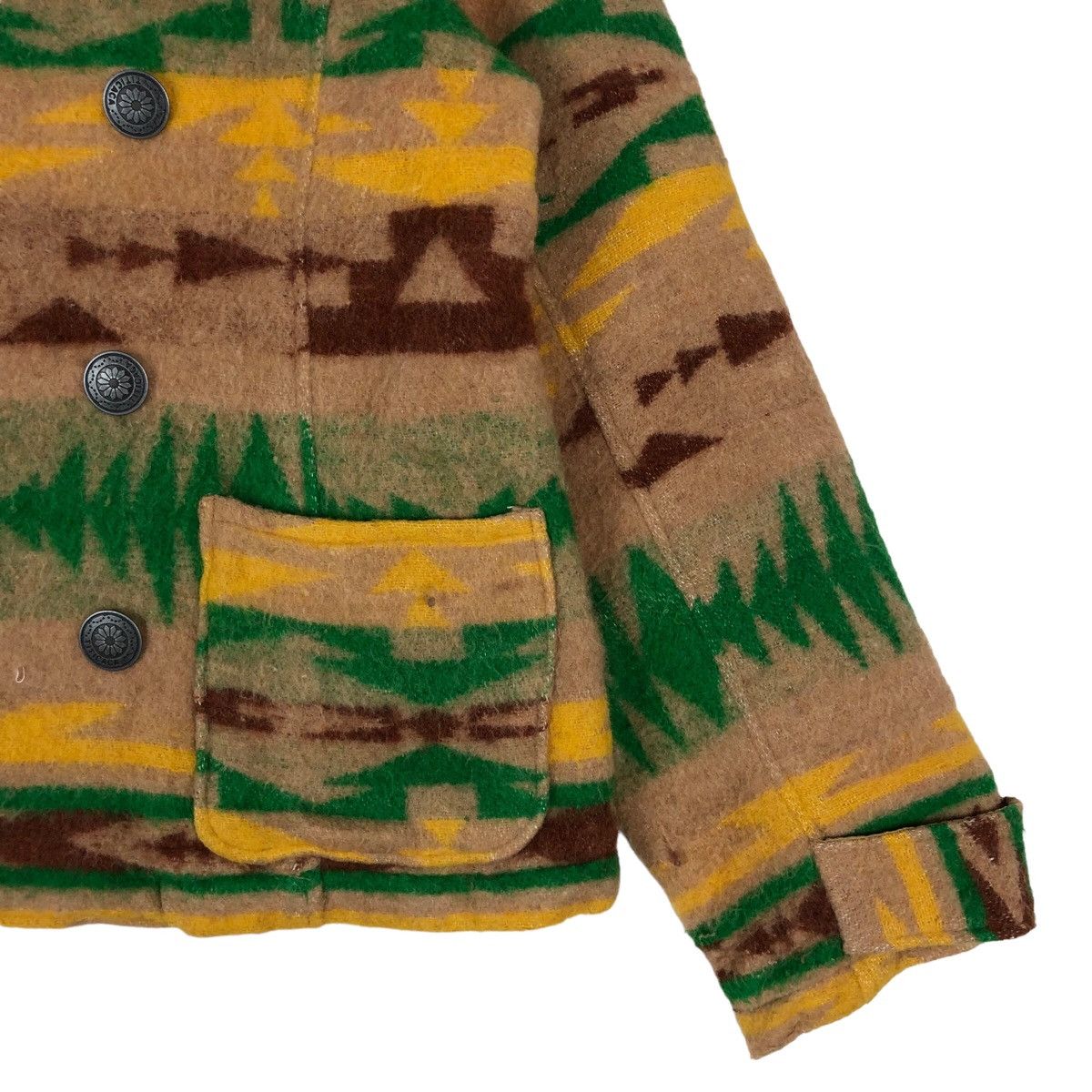 Japanese Brand Japanese Brand Navajo Allover Design Wool Hooded Jacket Size S / US 4 / IT 40 - 4 Thumbnail