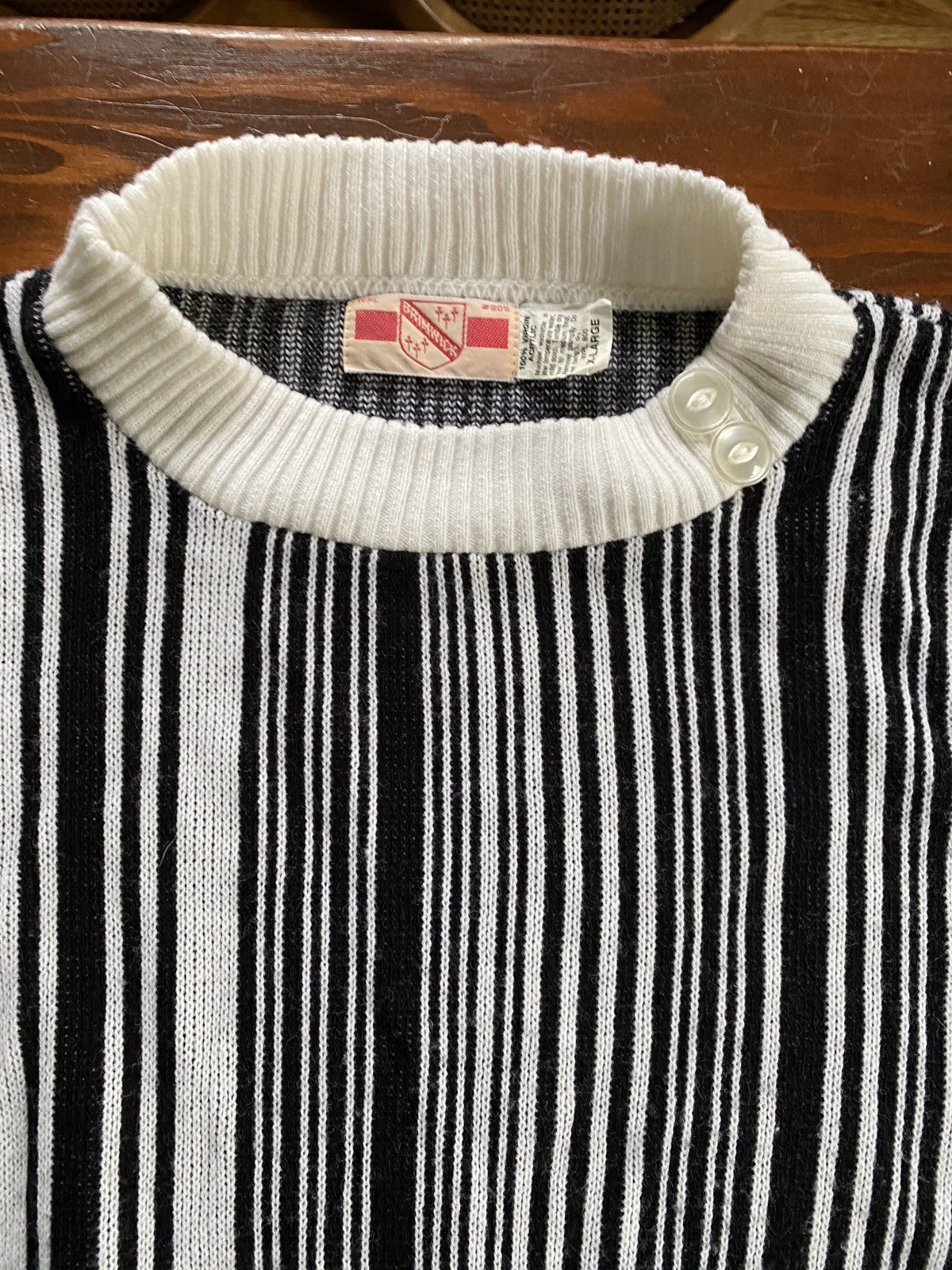 Vintage Vintage 80’s Brimwick Barcode All Over Knit Sweater Size US L / EU 52-54 / 3 - 5 Thumbnail