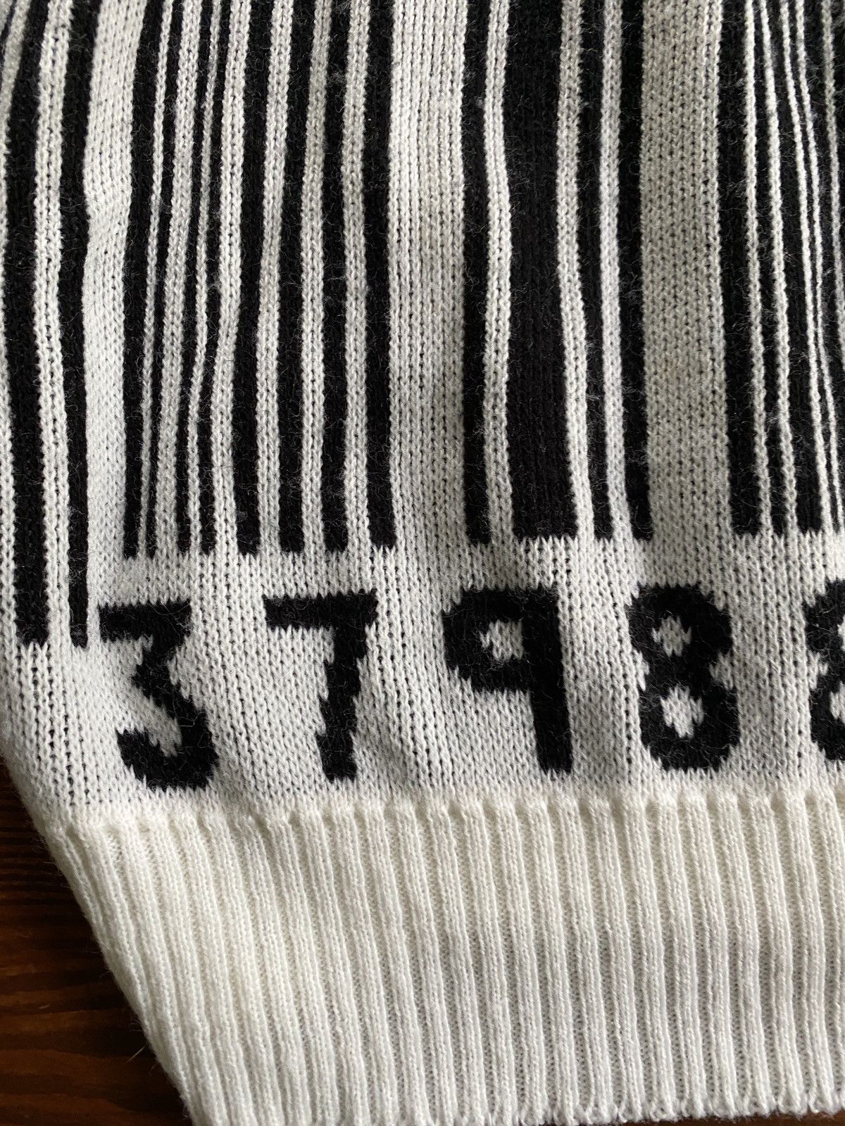 Vintage Vintage 80’s Brimwick Barcode All Over Knit Sweater Size US L / EU 52-54 / 3 - 2 Thumbnail