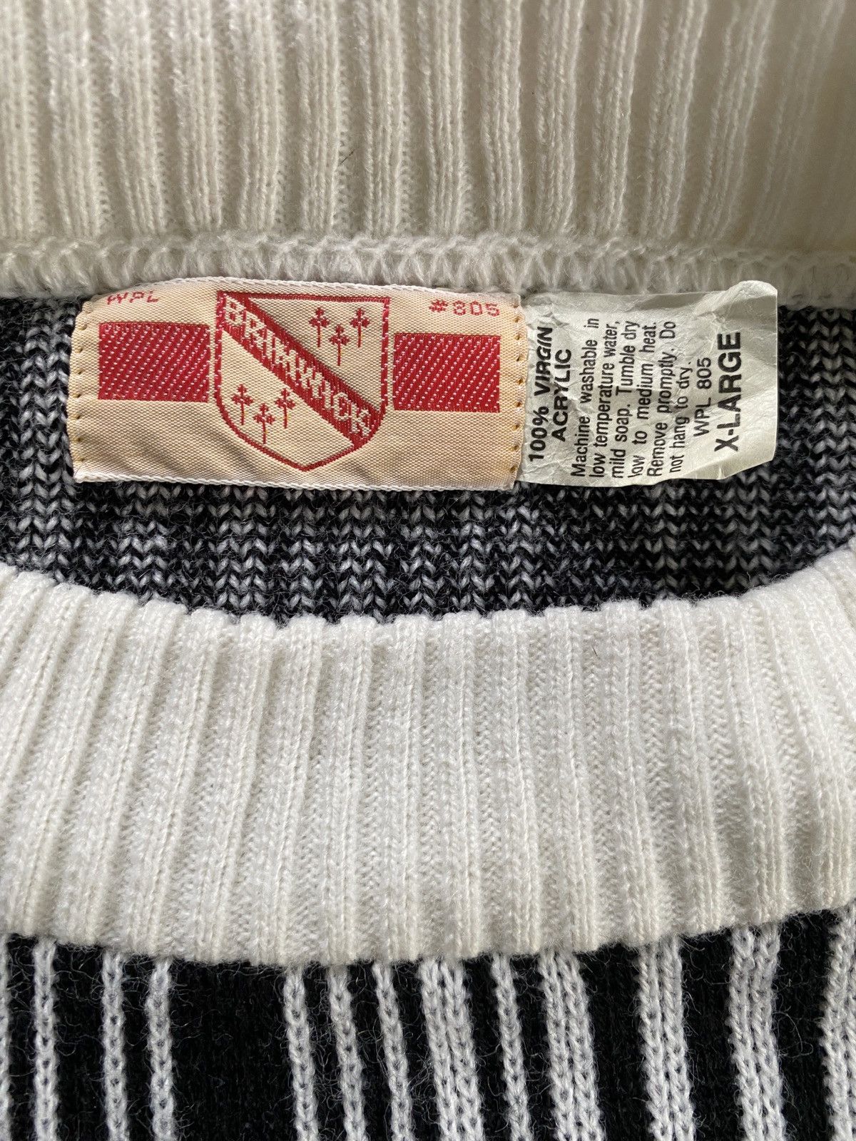 Vintage Vintage 80’s Brimwick Barcode All Over Knit Sweater Size US L / EU 52-54 / 3 - 6 Thumbnail