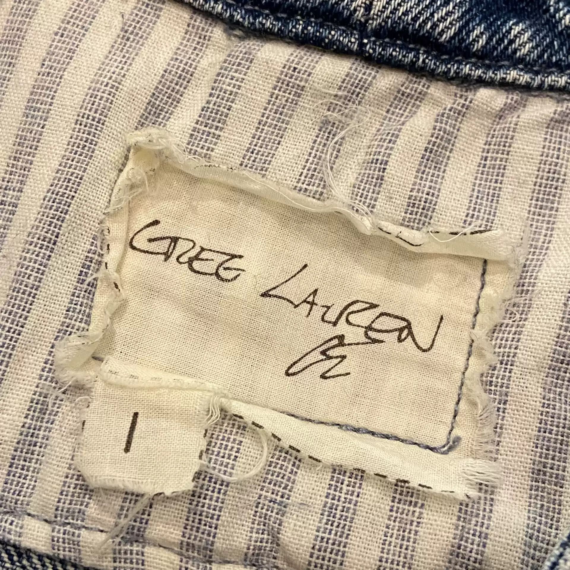 Greg Lauren Greg Lauren 18Fw 50/50 Patchwork Denim Jacket Size 1 Size US S / EU 44-46 / 1 - 5 Thumbnail