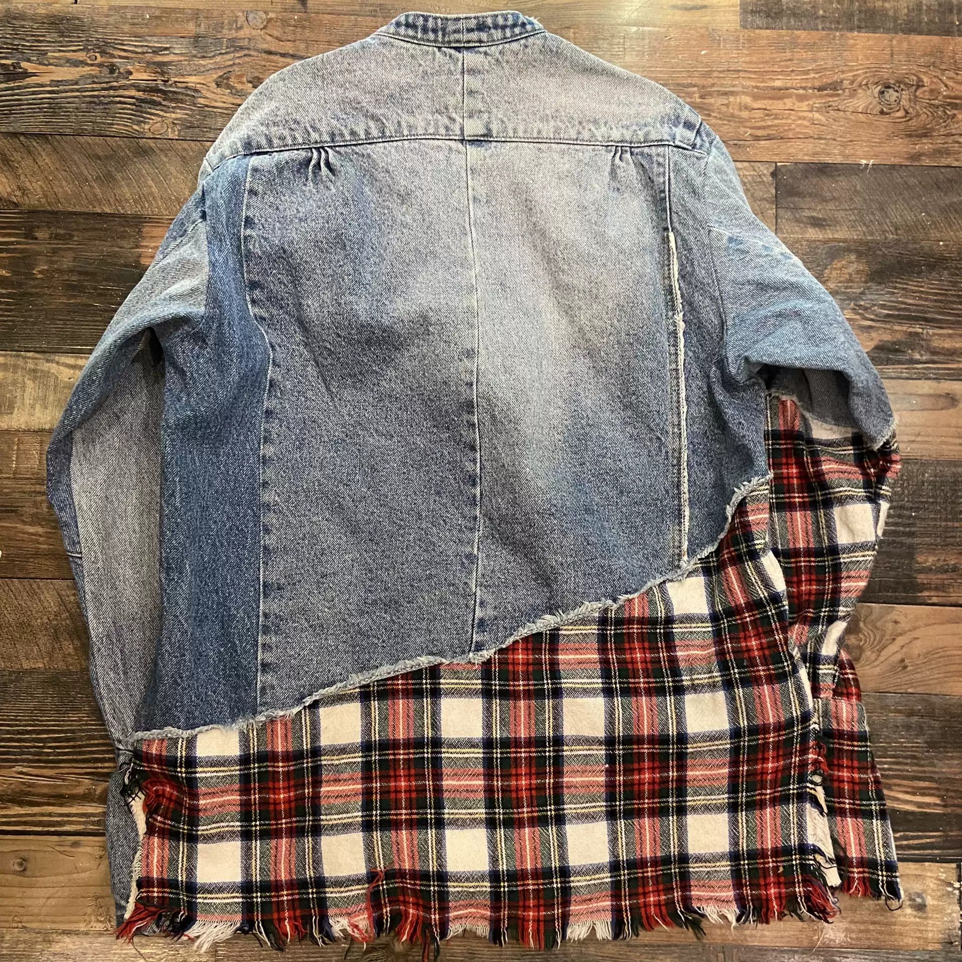 Greg Lauren Greg Lauren 18Fw 50/50 Patchwork Denim Jacket Size 1 Size US S / EU 44-46 / 1 - 2 Thumbnail