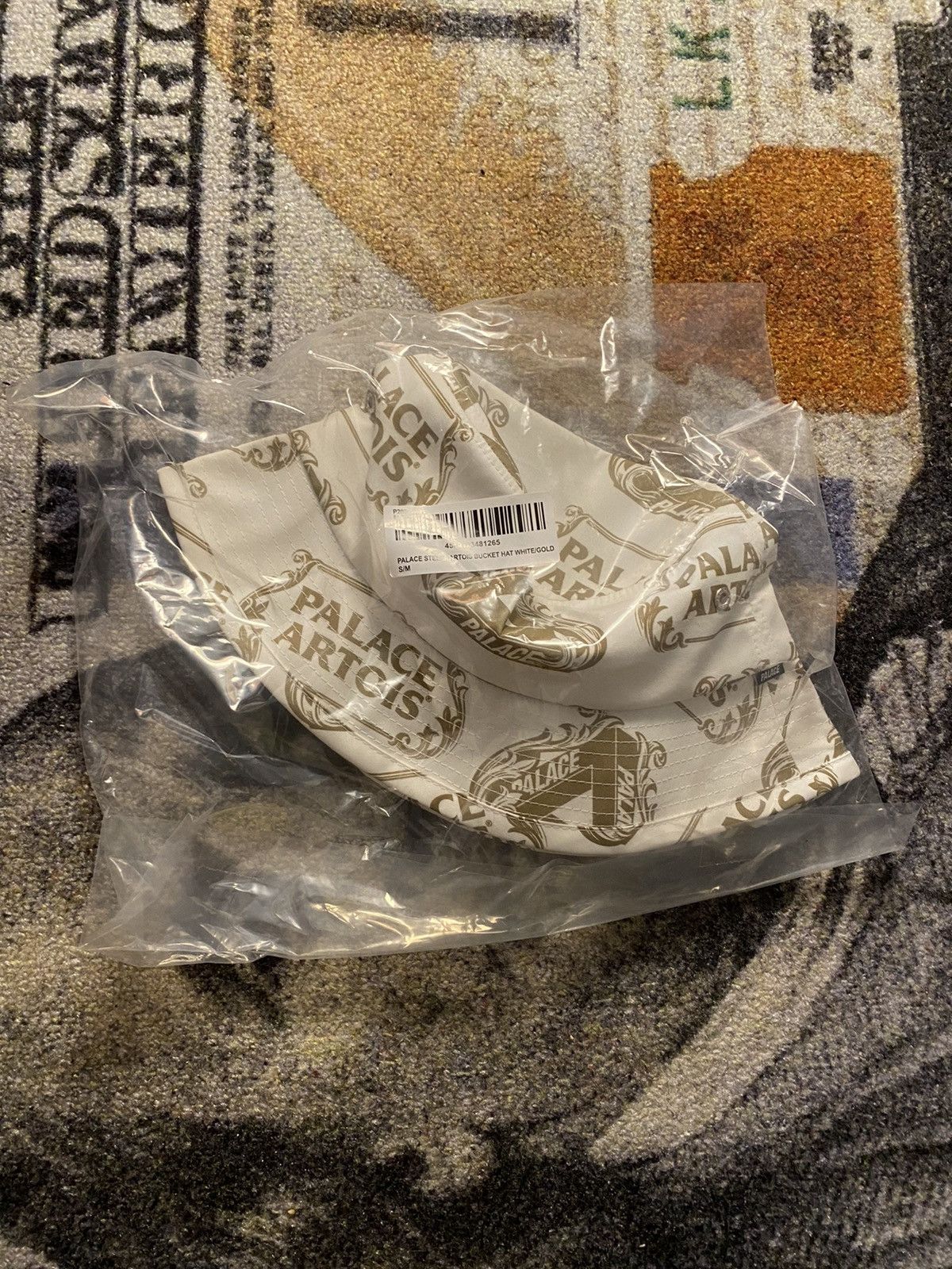 image of Palace Stella Artois Bucket Hat White / Gold - S/m F in White Gold, Men's