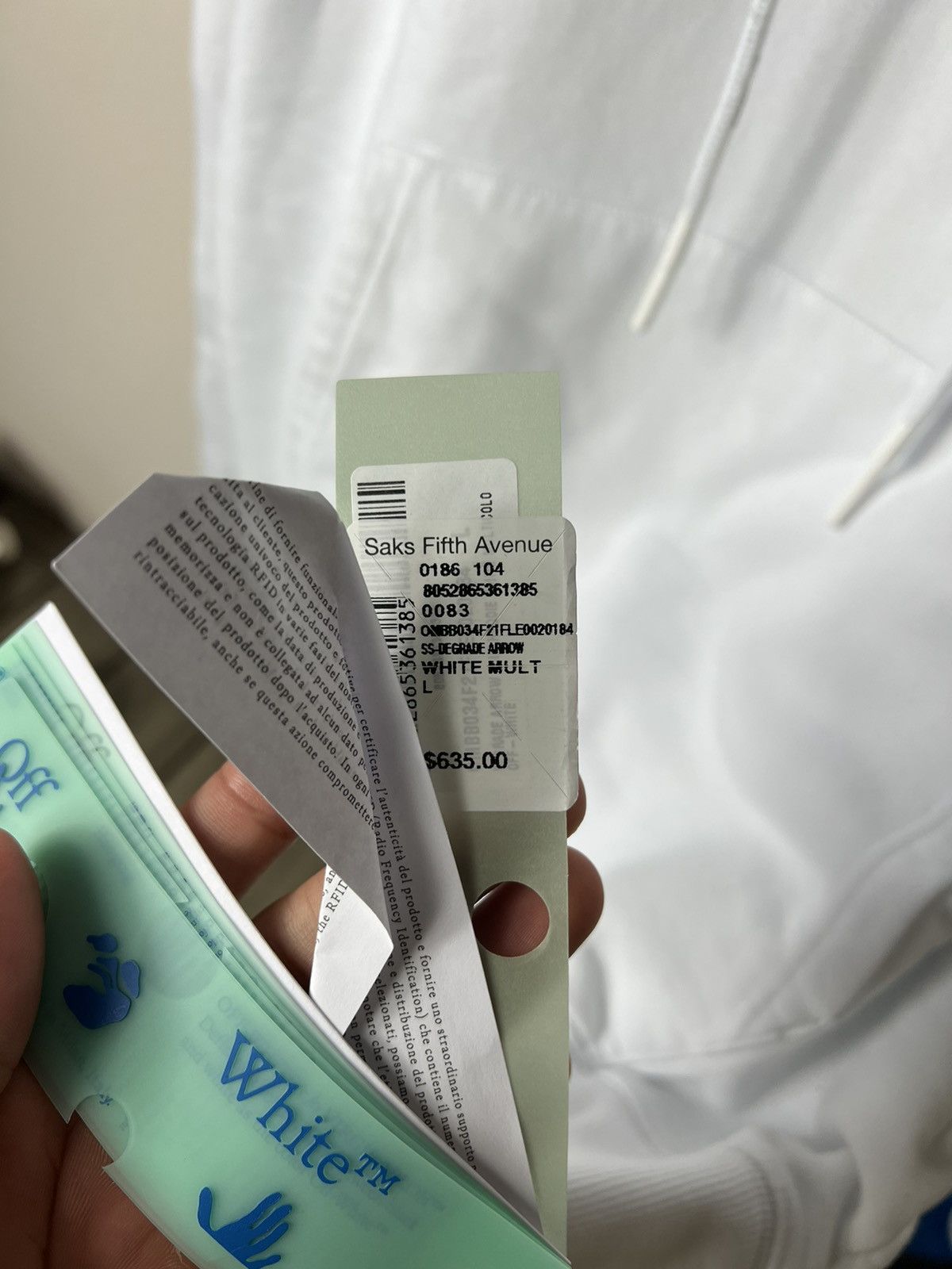 Off-White Off-White Degrade Diagonal Arrow Slim Fit Hoodie Size US L / EU 52-54 / 3 - 8 Thumbnail