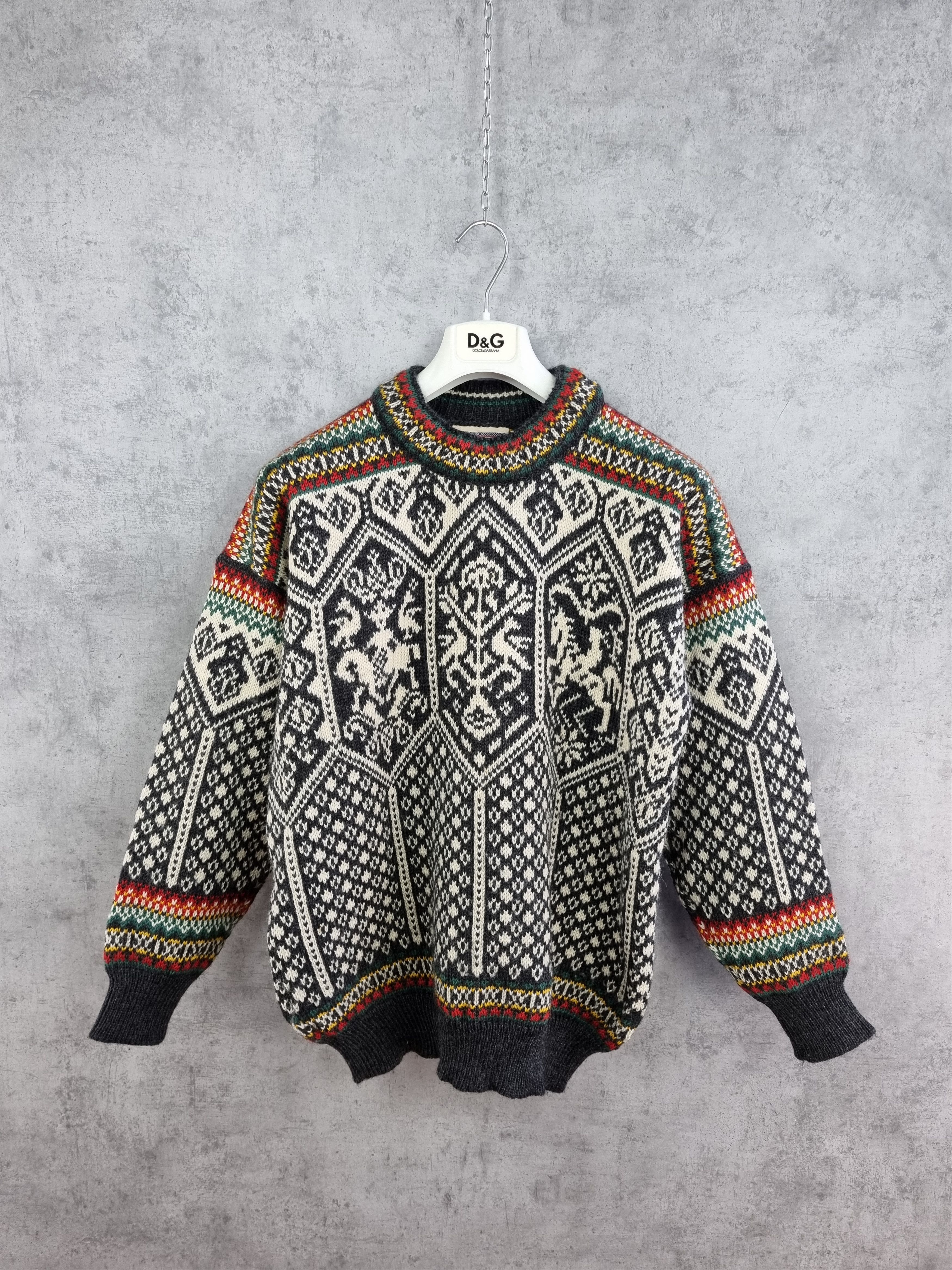 Dale Of Norway × Vintage Vintage 90s Heavy Wool Beautiful Knitwear Sweater Size US M / EU 48-50 / 2 - 3 Thumbnail
