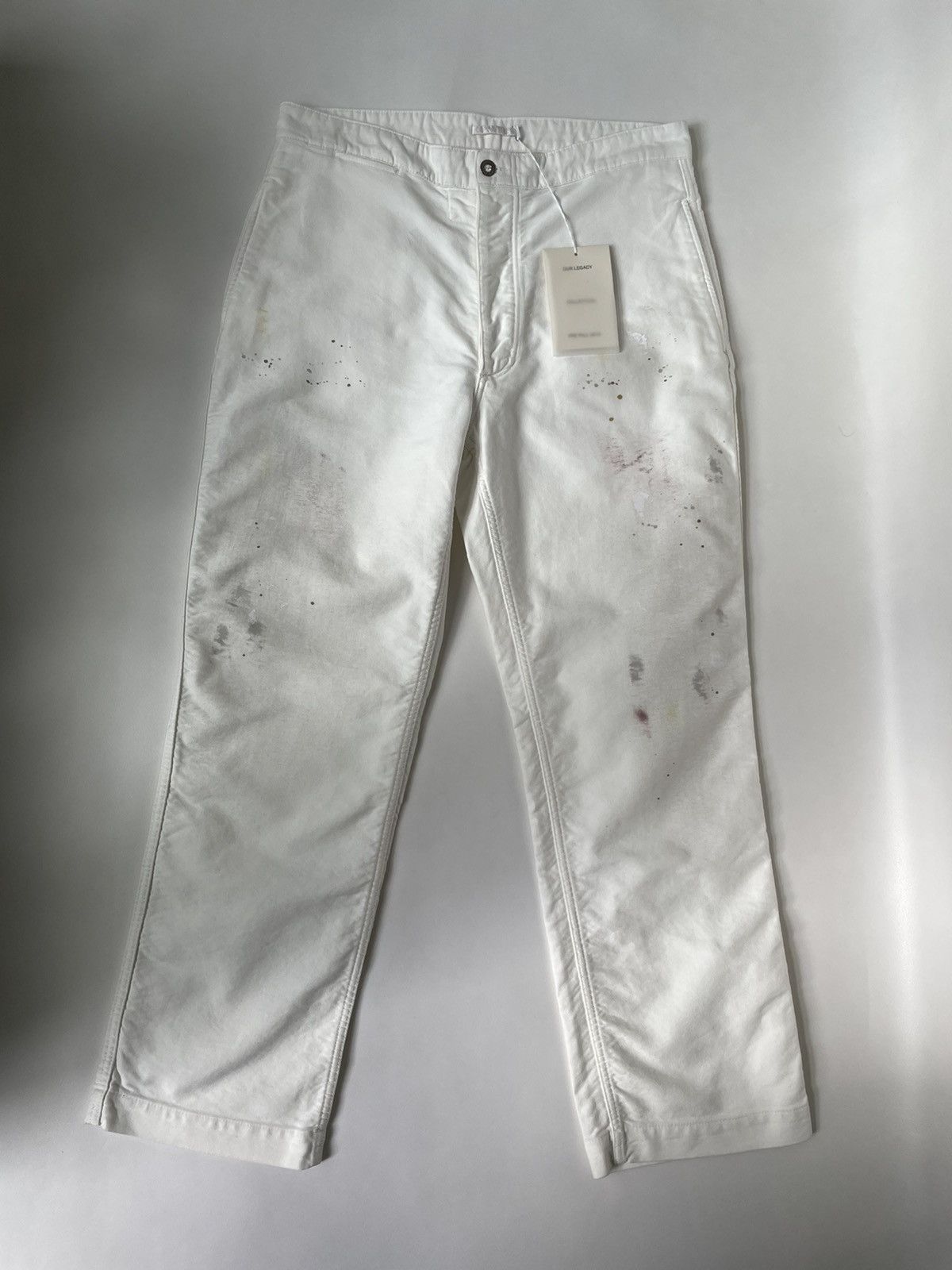 image of Our Legacy A/w 18 Decksplatter De Con Trousers in White, Men's (Size 36)