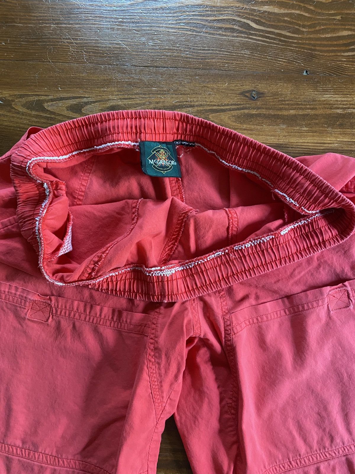 McGregor Vintage 80’s McGregor Wide Leg Front Cargo Pink Board Shorts Size US 36 / EU 52 - 11 Thumbnail