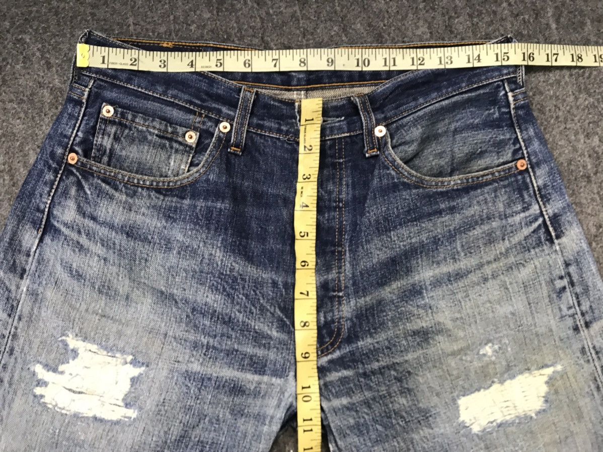 Levi's Vintage Clothing Levi's 501 Usa Buttonfly Zig Zag Custom Distressed Denim Size US 32 / EU 48 - 8 Thumbnail