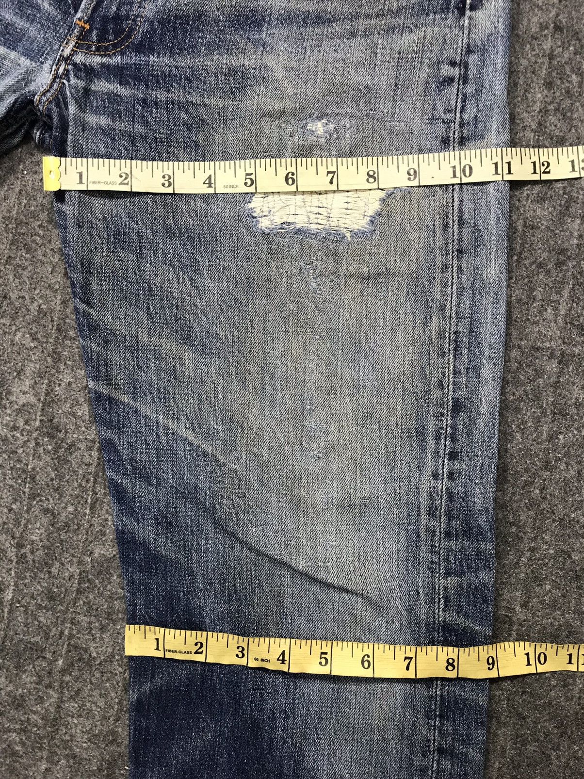 Levi's Vintage Clothing Levi's 501 Usa Buttonfly Zig Zag Custom Distressed Denim Size US 32 / EU 48 - 10 Thumbnail