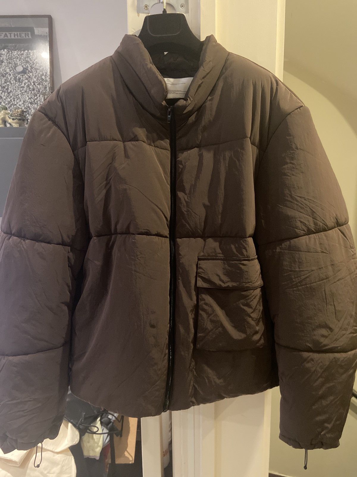 image of A Cold Wall x Oakley Samuel Ross Puff Jacket in Brown, Men's (Size XL)