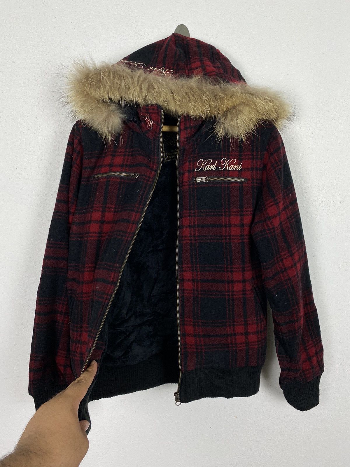 If Six Was Nine × Karl Kani HOODIE FUR JACKET BY KARL KANI TRAVIS KANYE STYLE Size US S / EU 44-46 / 1 - 6 Thumbnail
