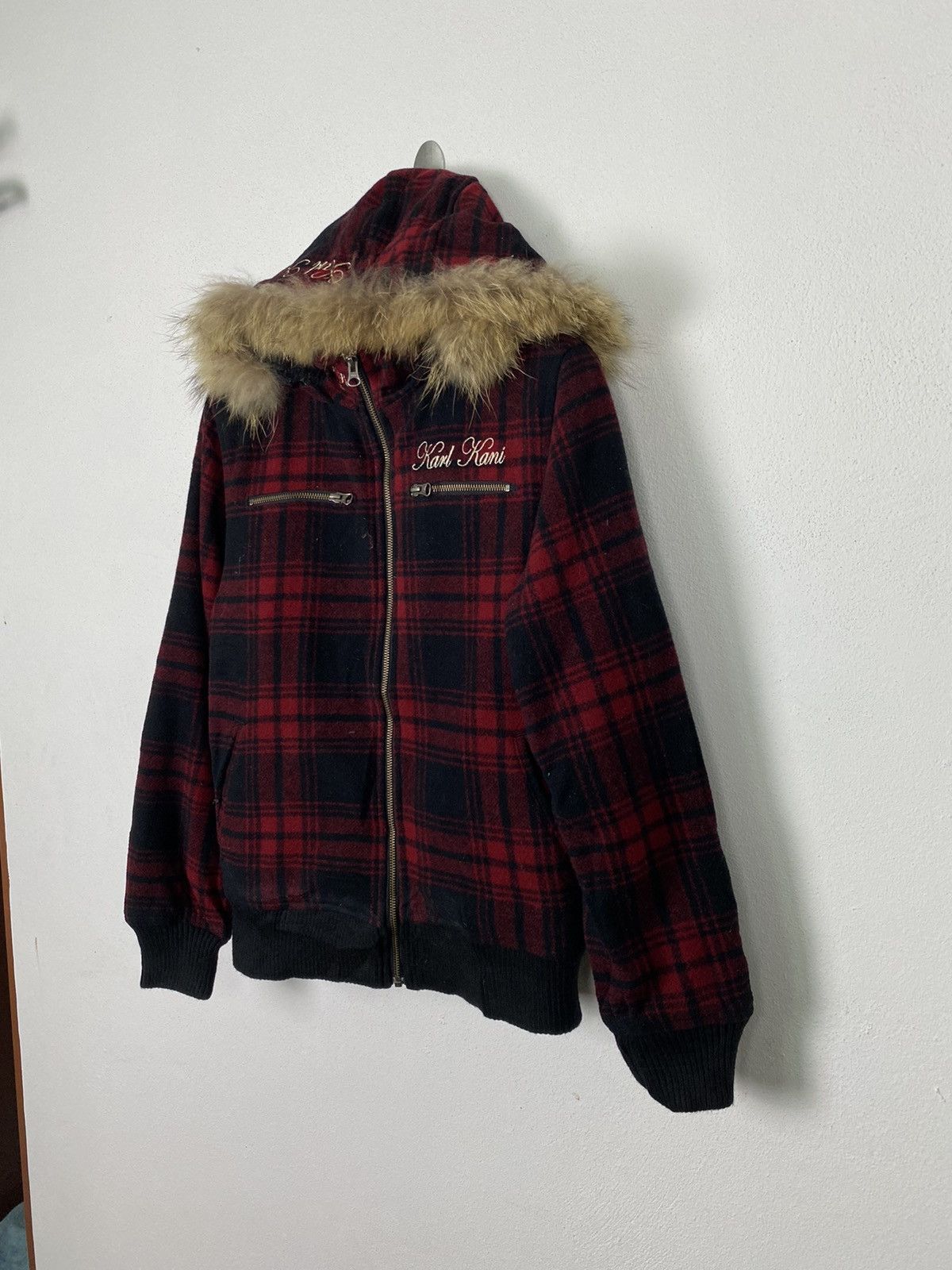 If Six Was Nine × Karl Kani HOODIE FUR JACKET BY KARL KANI TRAVIS KANYE STYLE Size US S / EU 44-46 / 1 - 2 Thumbnail