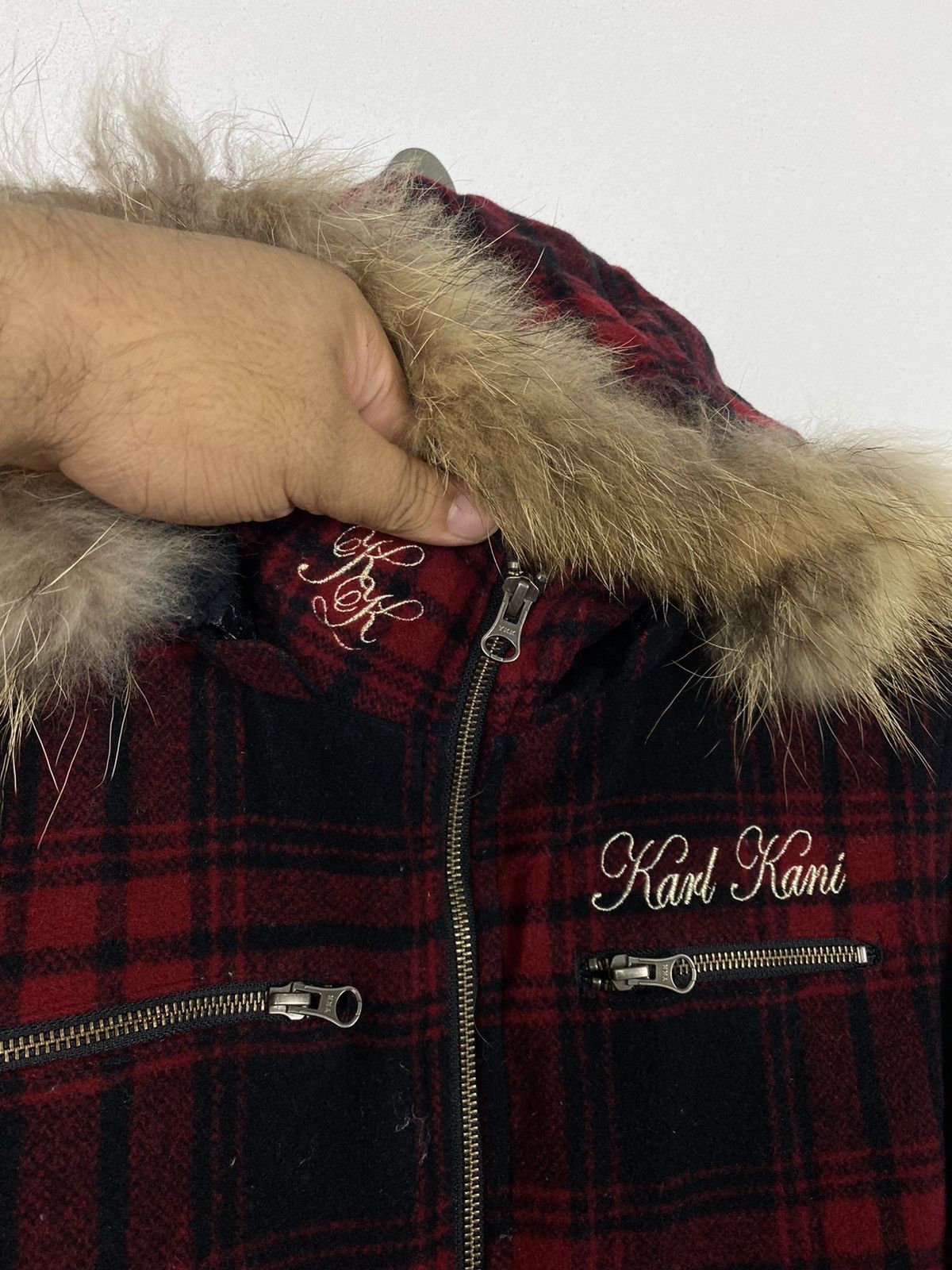 If Six Was Nine × Karl Kani HOODIE FUR JACKET BY KARL KANI TRAVIS KANYE STYLE Size US S / EU 44-46 / 1 - 5 Thumbnail