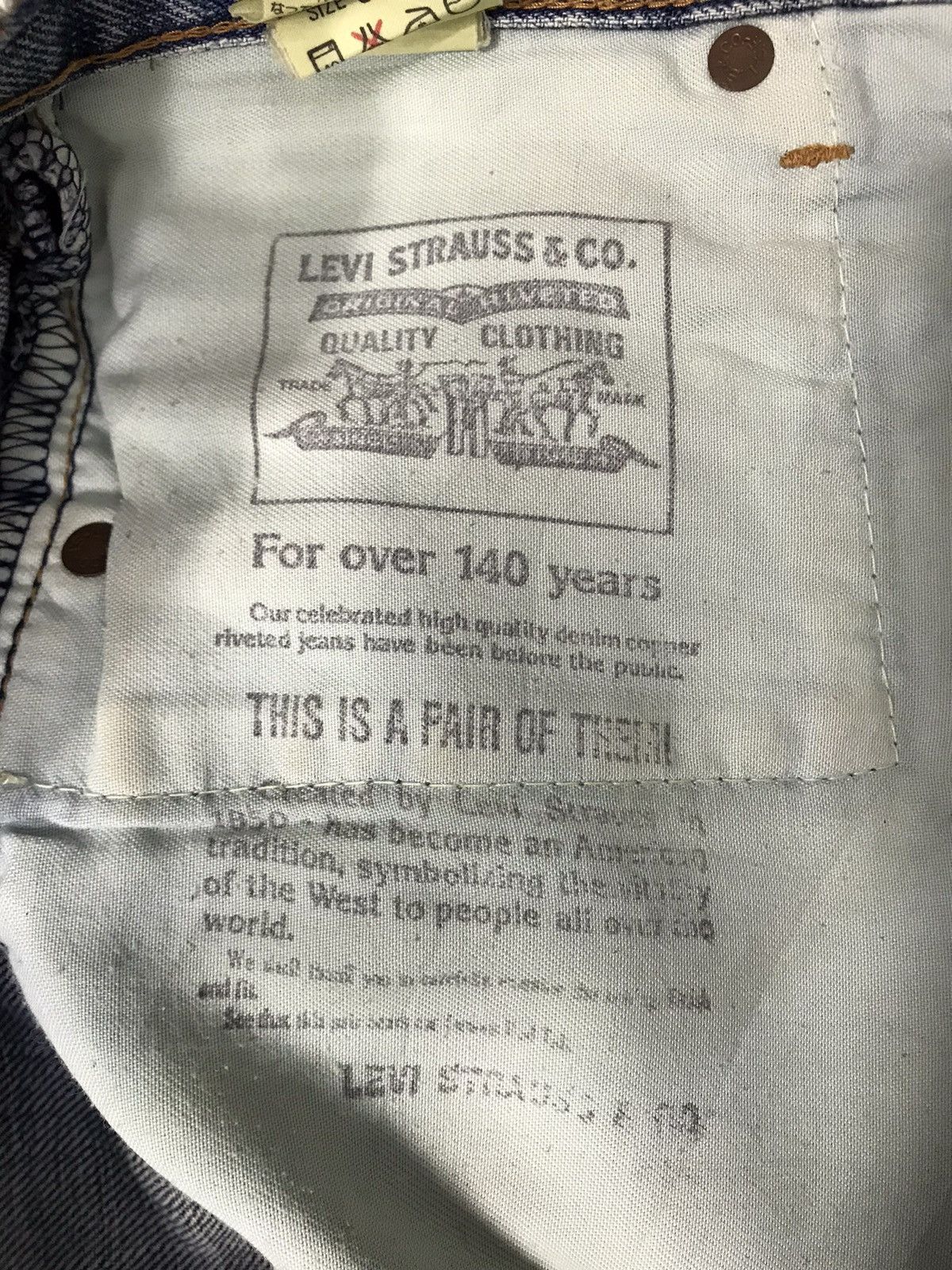 Levi's × Levi's Vintage Clothing Selvedge Levi's 502 Japan Big E Denim Crop Shorts Pants Size US 30 / EU 46 - 10 Thumbnail