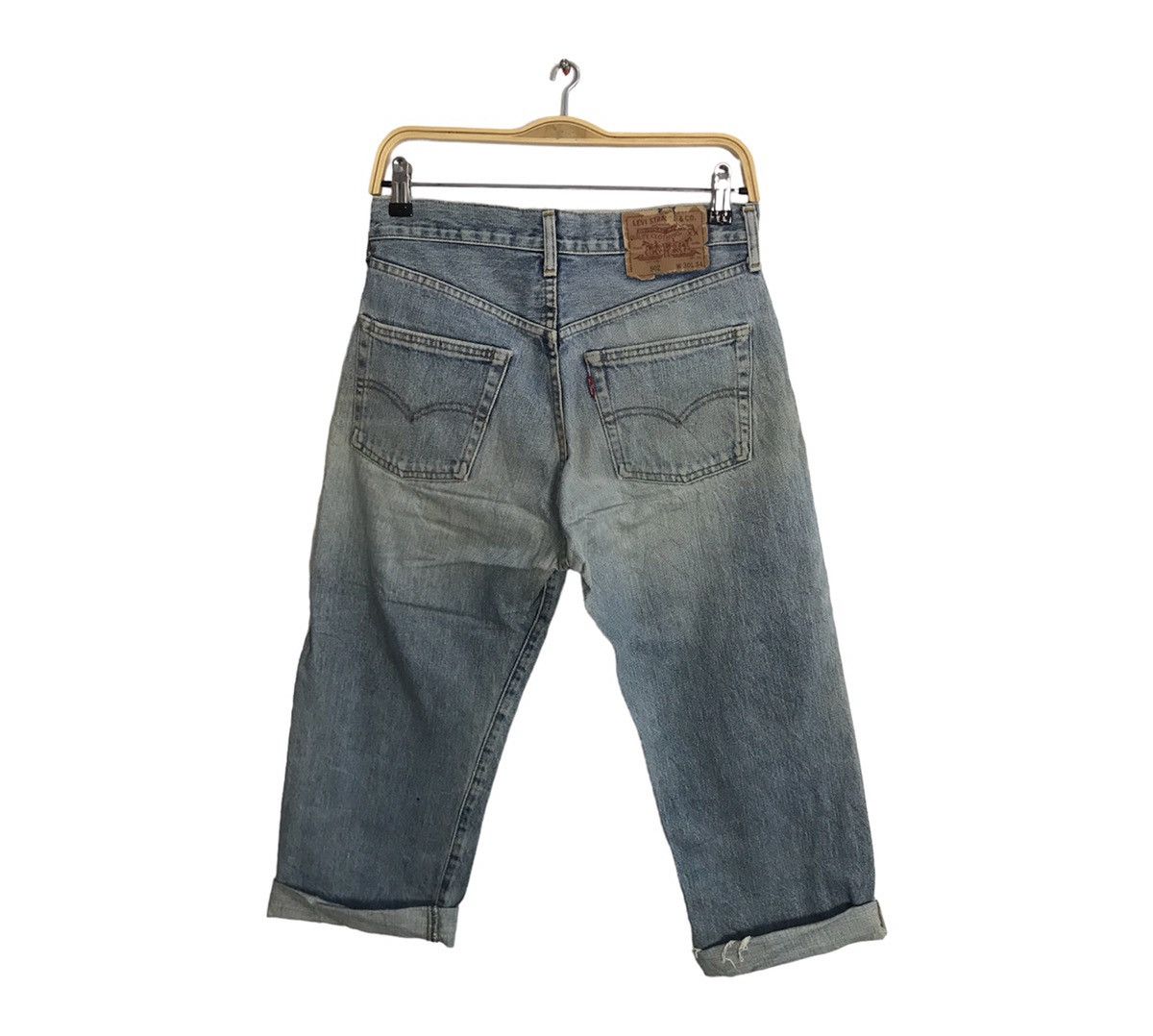 Levi's × Levi's Vintage Clothing Selvedge Levi's 502 Japan Big E Denim Crop Shorts Pants Size US 30 / EU 46 - 2 Thumbnail