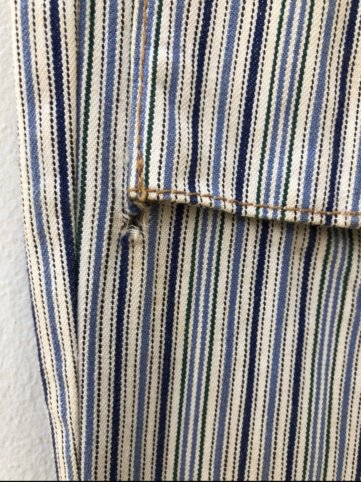 Vintage Japan Brand U.U Striped Cargo Bush Pant Flare Size US 30 / EU 46 - 8 Thumbnail
