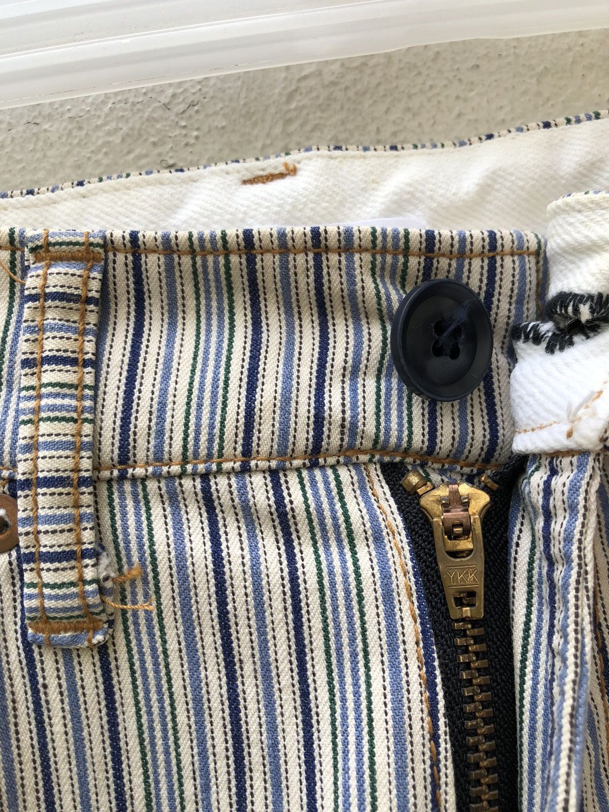 Vintage Japan Brand U.U Striped Cargo Bush Pant Flare Size US 30 / EU 46 - 5 Thumbnail