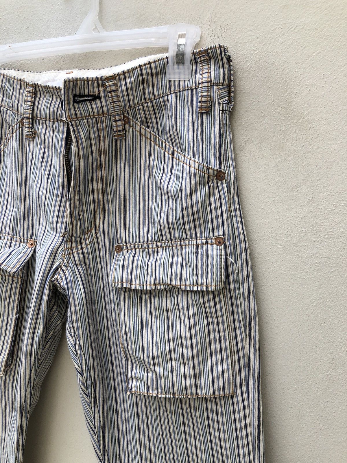 Vintage Japan Brand U.U Striped Cargo Bush Pant Flare Size US 30 / EU 46 - 11 Thumbnail