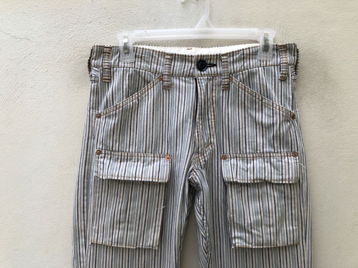 Vintage Japan Brand U.U Striped Cargo Bush Pant Flare Size US 30 / EU 46 - 4 Thumbnail