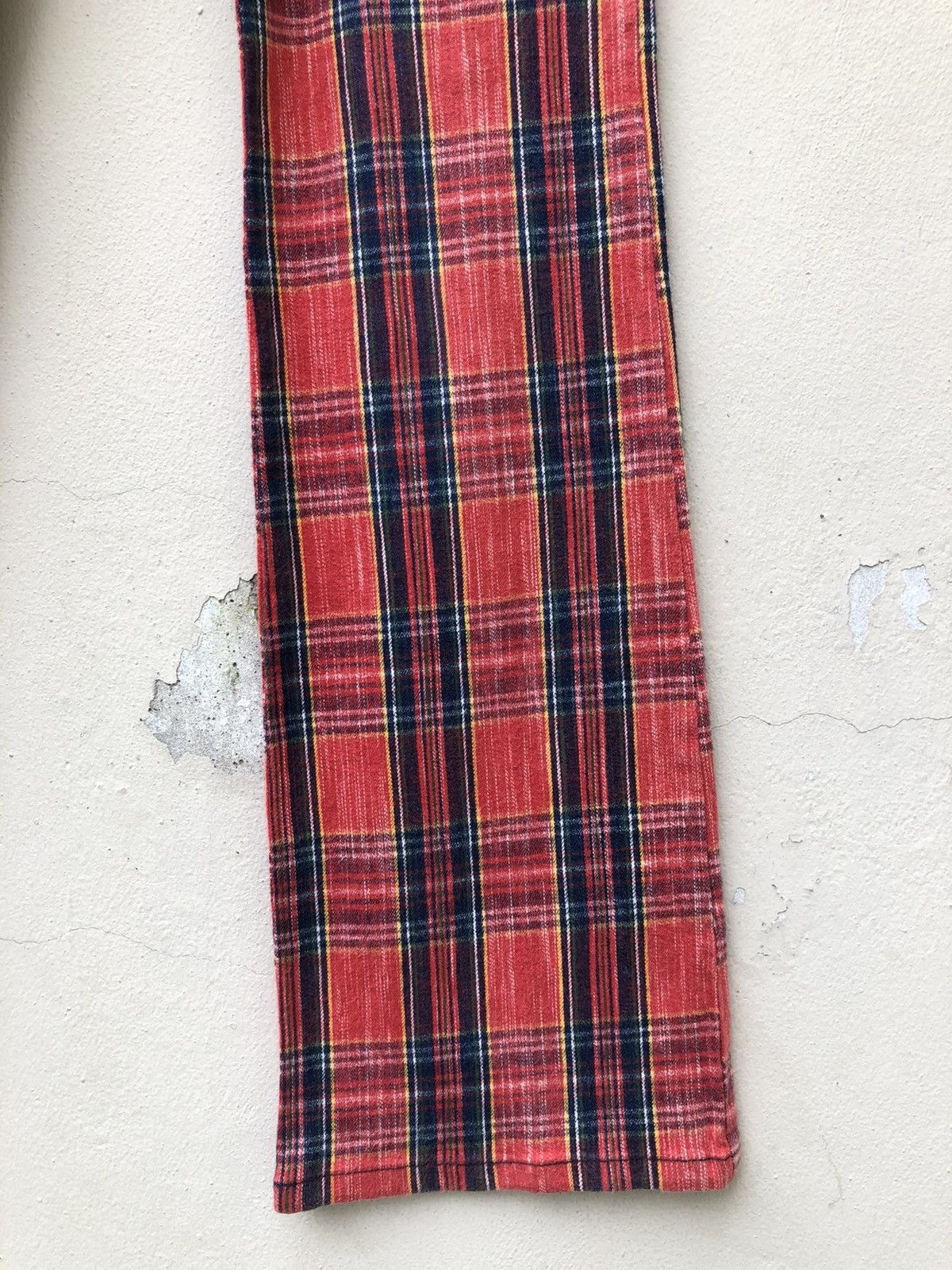Designer Vintage PARTY TICKET Japan Tartan Check Stretch Flare Pant Size US 28 / EU 44 - 14 Thumbnail