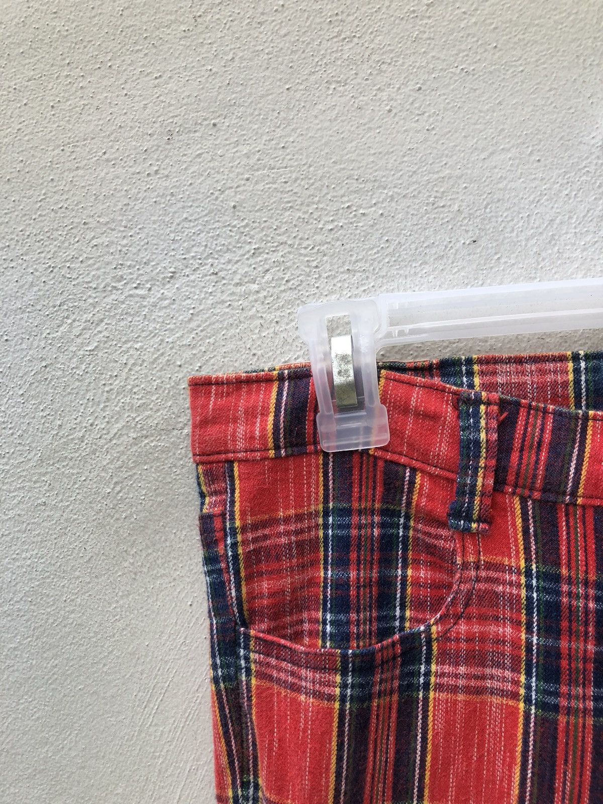 Designer Vintage PARTY TICKET Japan Tartan Check Stretch Flare Pant Size US 28 / EU 44 - 7 Thumbnail