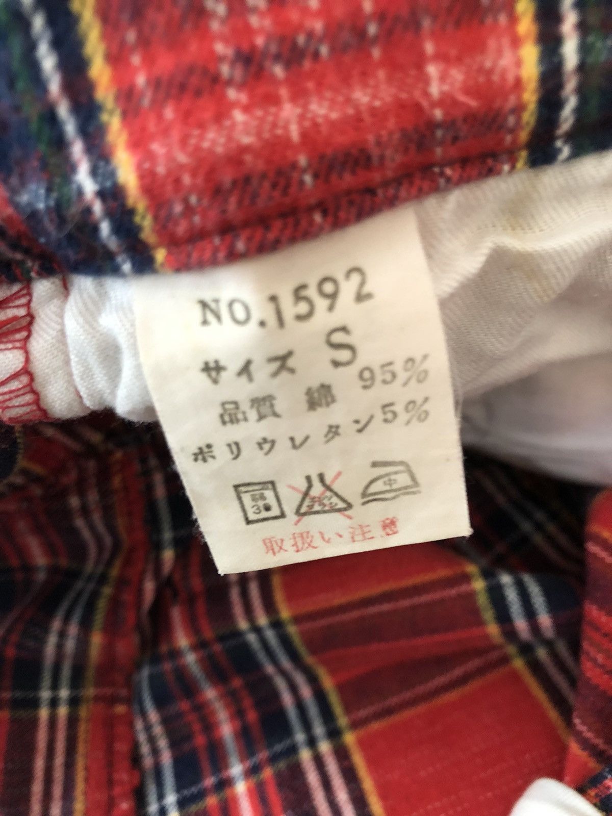 Designer Vintage PARTY TICKET Japan Tartan Check Stretch Flare Pant Size US 28 / EU 44 - 24 Thumbnail