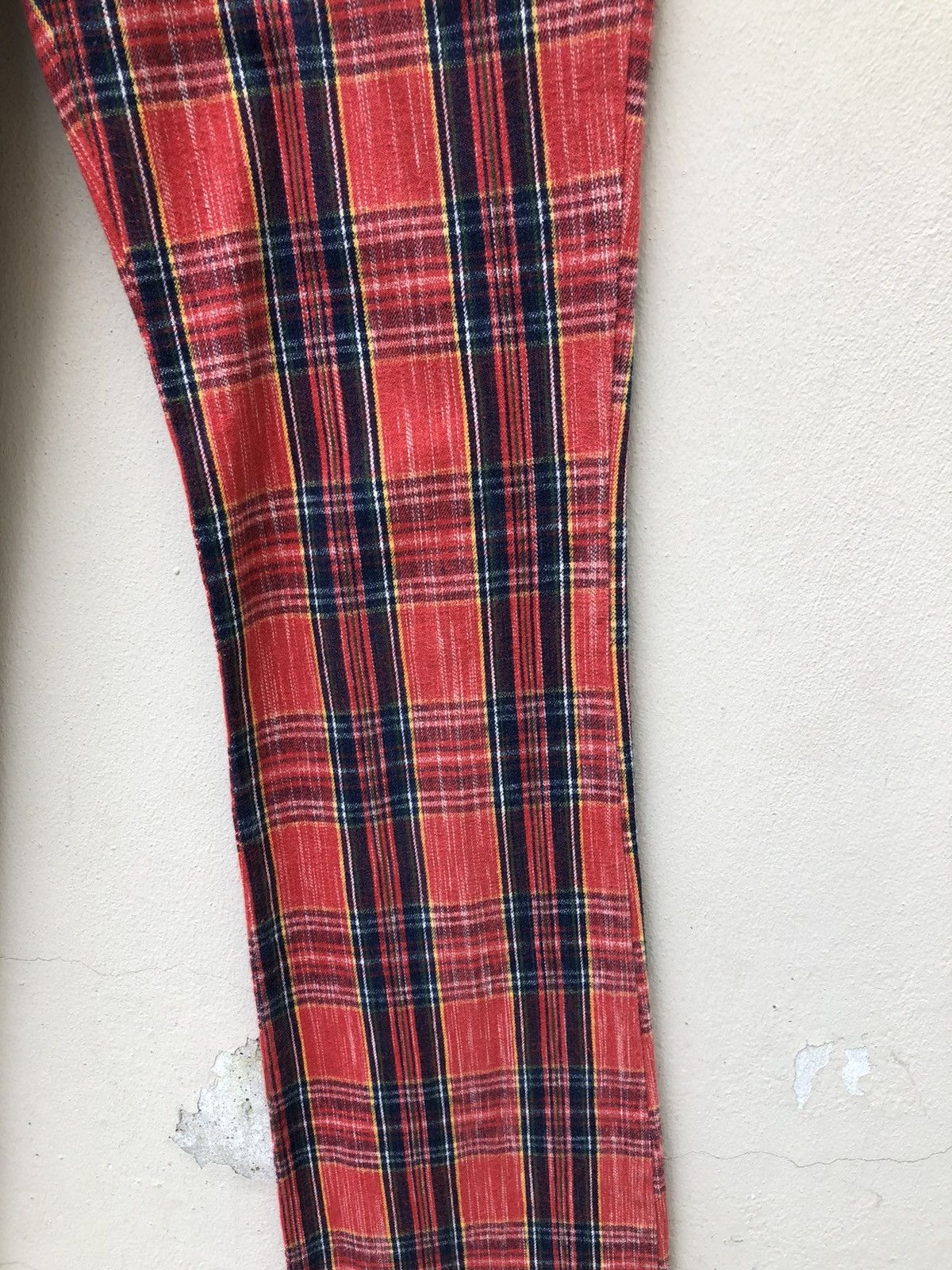 Designer Vintage PARTY TICKET Japan Tartan Check Stretch Flare Pant Size US 28 / EU 44 - 13 Thumbnail