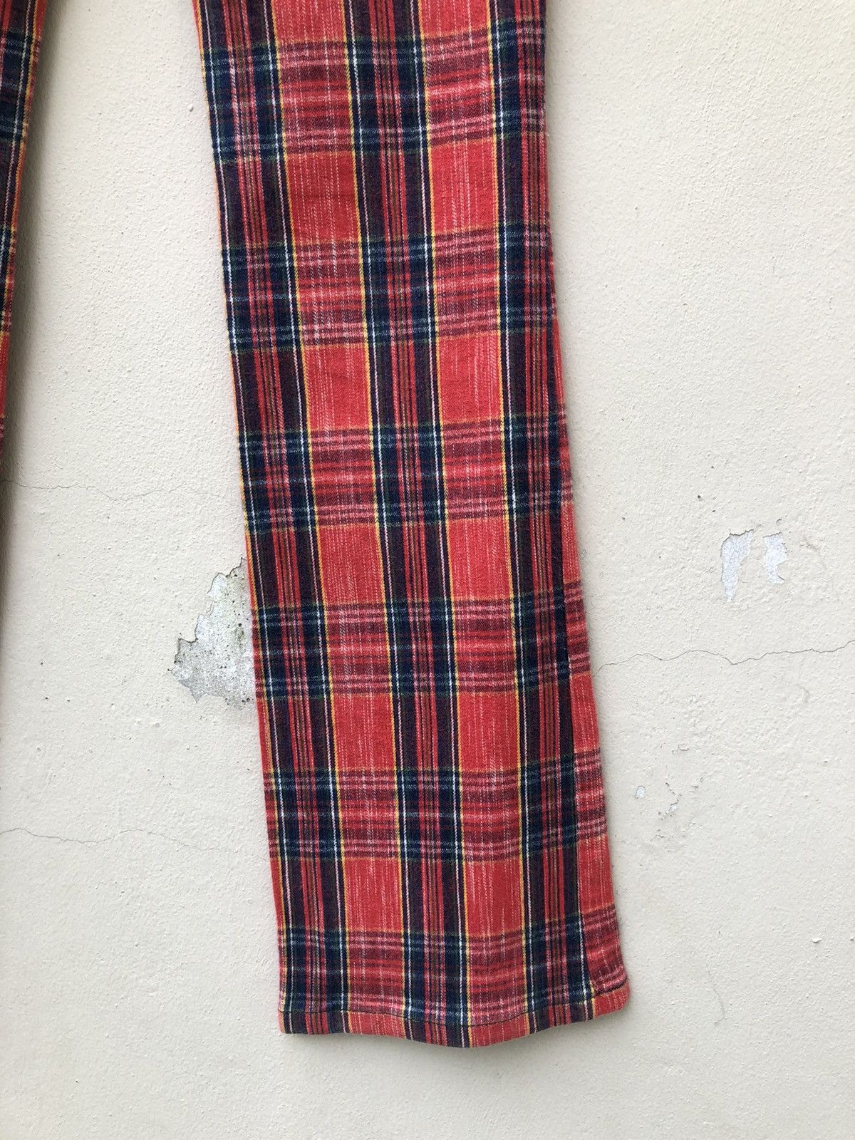Designer Vintage PARTY TICKET Japan Tartan Check Stretch Flare Pant Size US 28 / EU 44 - 22 Thumbnail