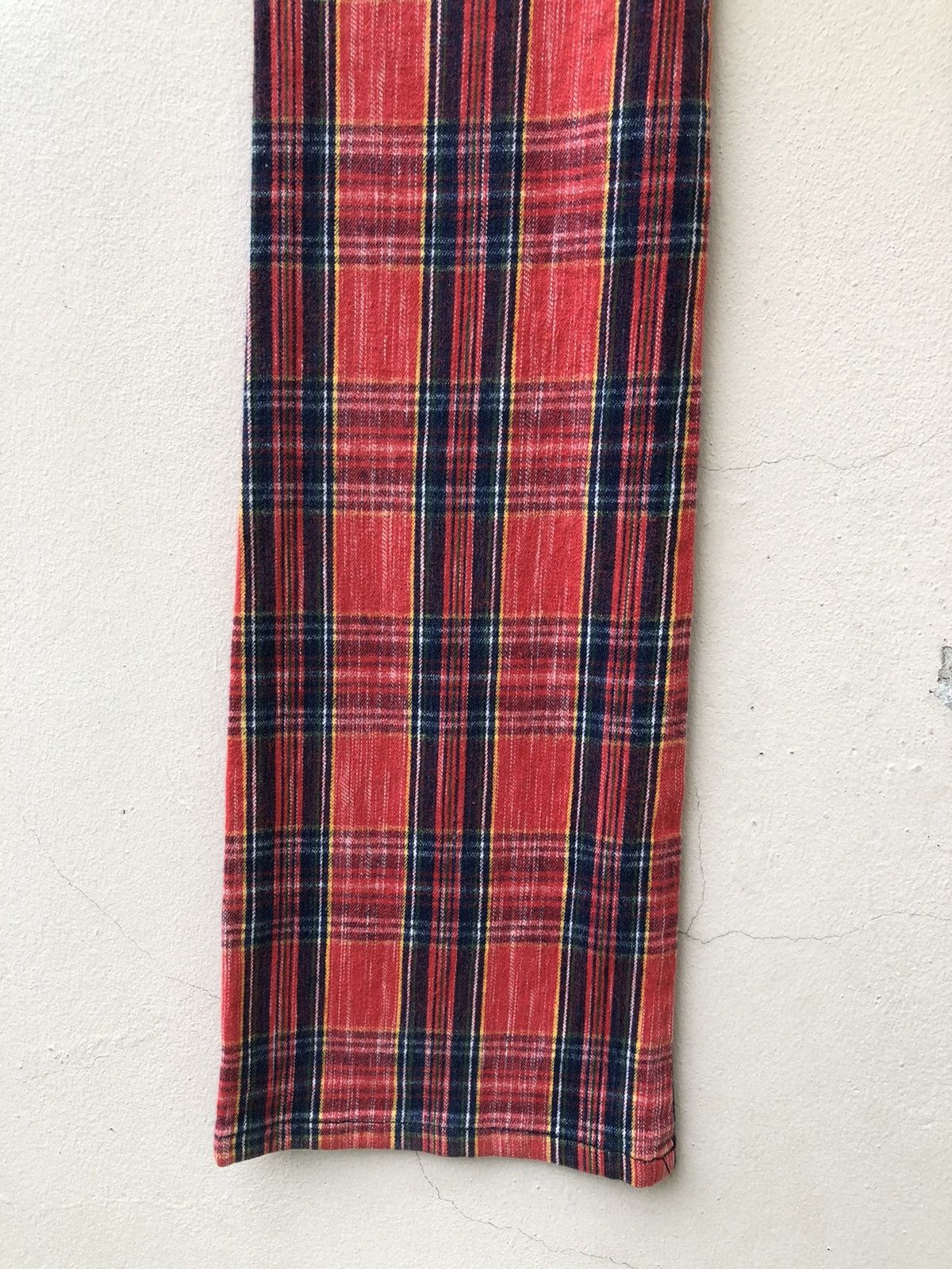 Designer Vintage PARTY TICKET Japan Tartan Check Stretch Flare Pant Size US 28 / EU 44 - 18 Thumbnail