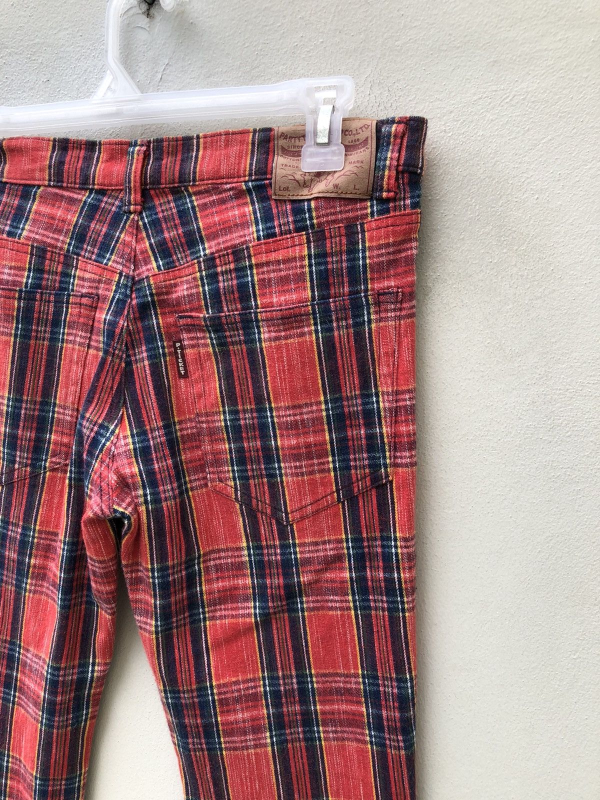 Designer Vintage PARTY TICKET Japan Tartan Check Stretch Flare Pant Size US 28 / EU 44 - 19 Thumbnail
