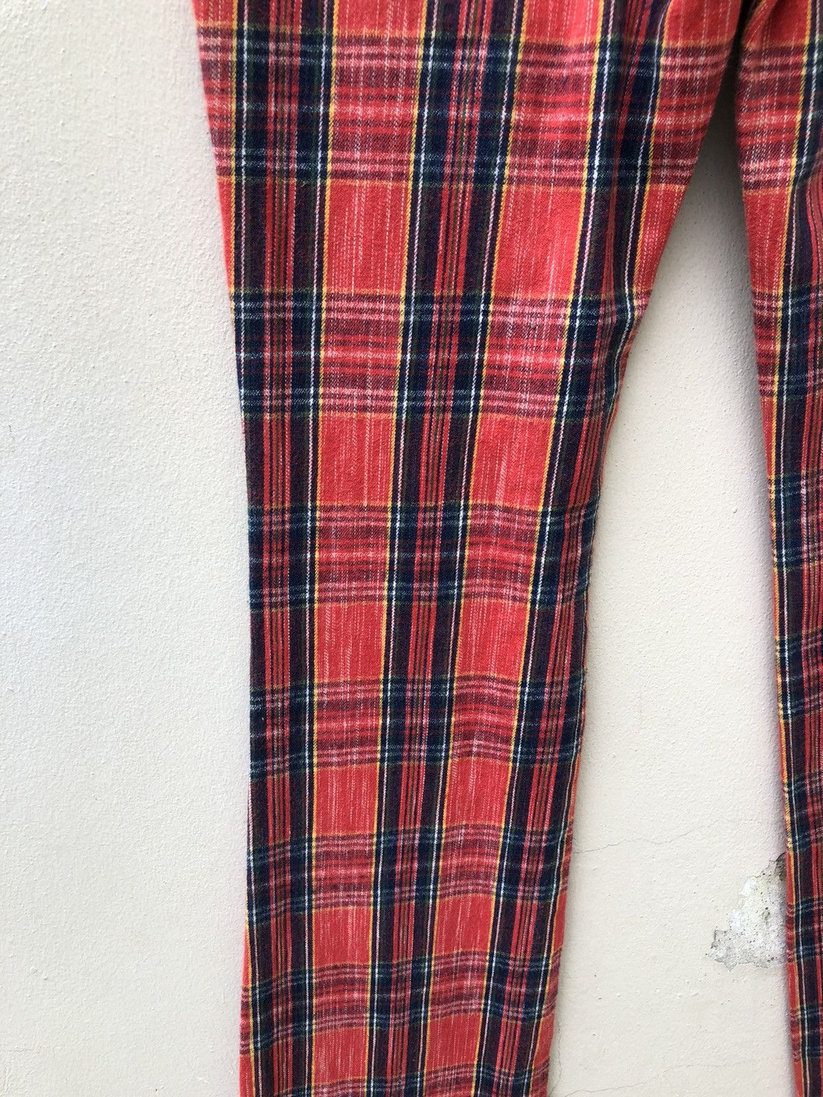 Designer Vintage PARTY TICKET Japan Tartan Check Stretch Flare Pant Size US 28 / EU 44 - 17 Thumbnail