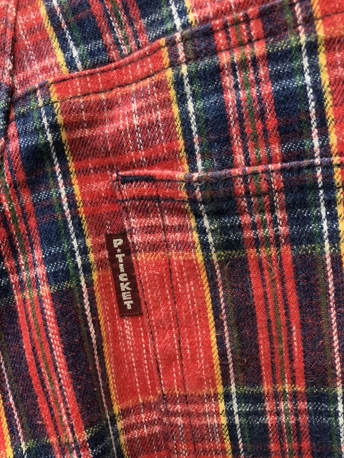 Designer Vintage PARTY TICKET Japan Tartan Check Stretch Flare Pant Size US 28 / EU 44 - 20 Thumbnail
