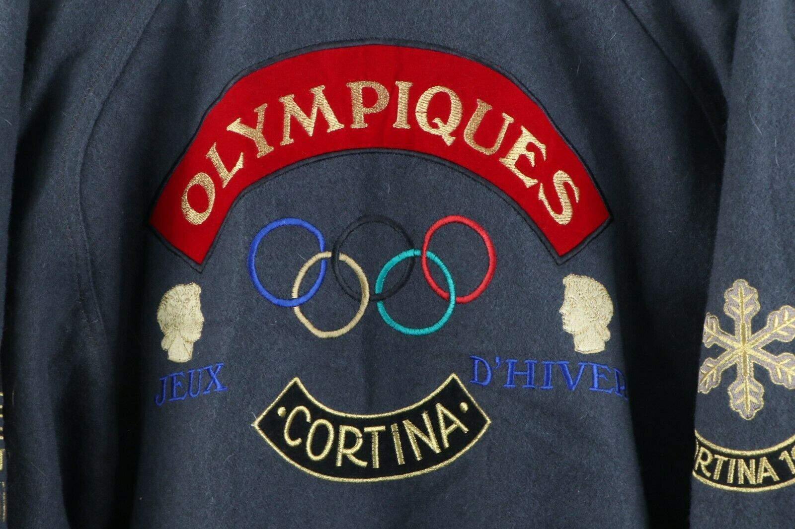 Adidas × Vintage Vintage 80s Adidas Grenoble Cortina Olympics Varsity Jacket Size US M / EU 48-50 / 2 - 12 Thumbnail