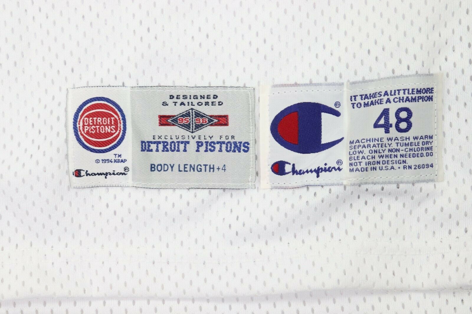 Champion × Vintage 90s Champion Detroit Pistons Stitched Gold Logo Jersey Size US L / EU 52-54 / 3 - 9 Thumbnail