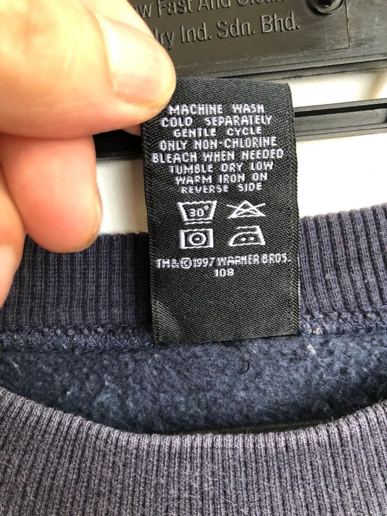Vintage RARE🔥MADE IN MALAYSIA 1997 WARNER BROS LOOSE SWEATSHIRT Size US S / EU 44-46 / 1 - 7 Thumbnail
