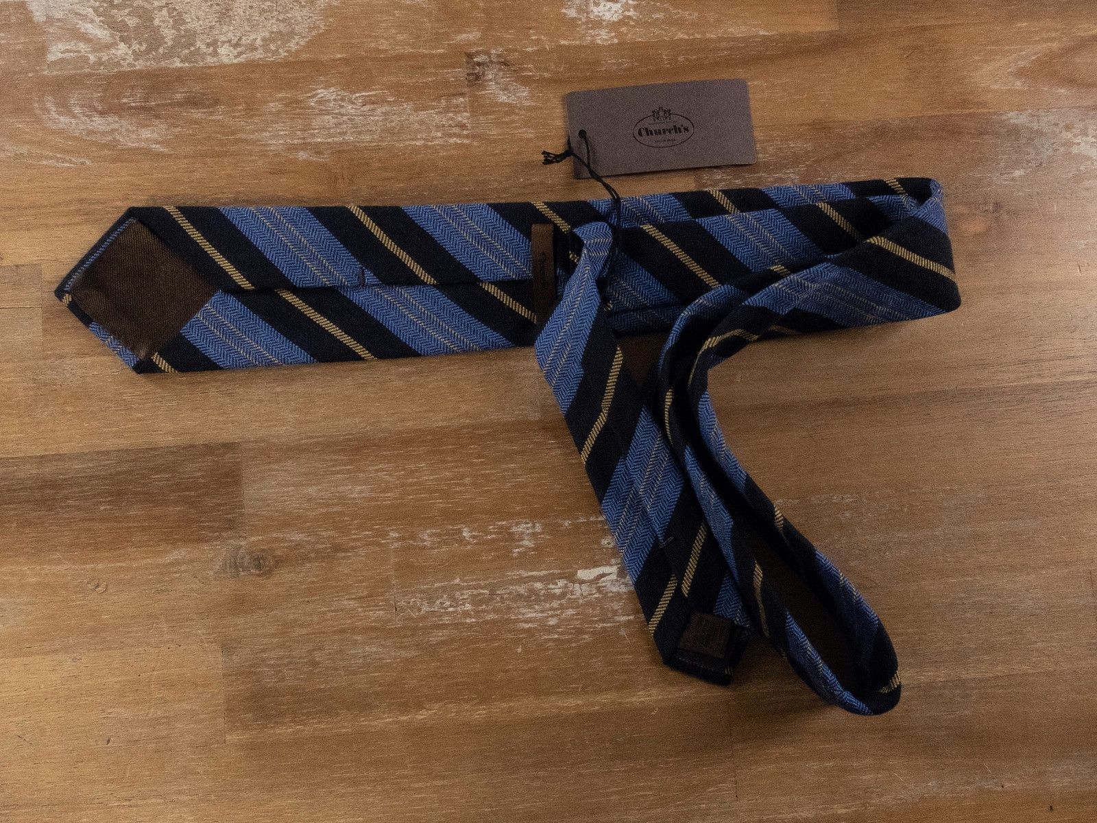 Church's CHURCH'S Churchs England blue striped wool tie authentic Size ONE SIZE - 2 Thumbnail